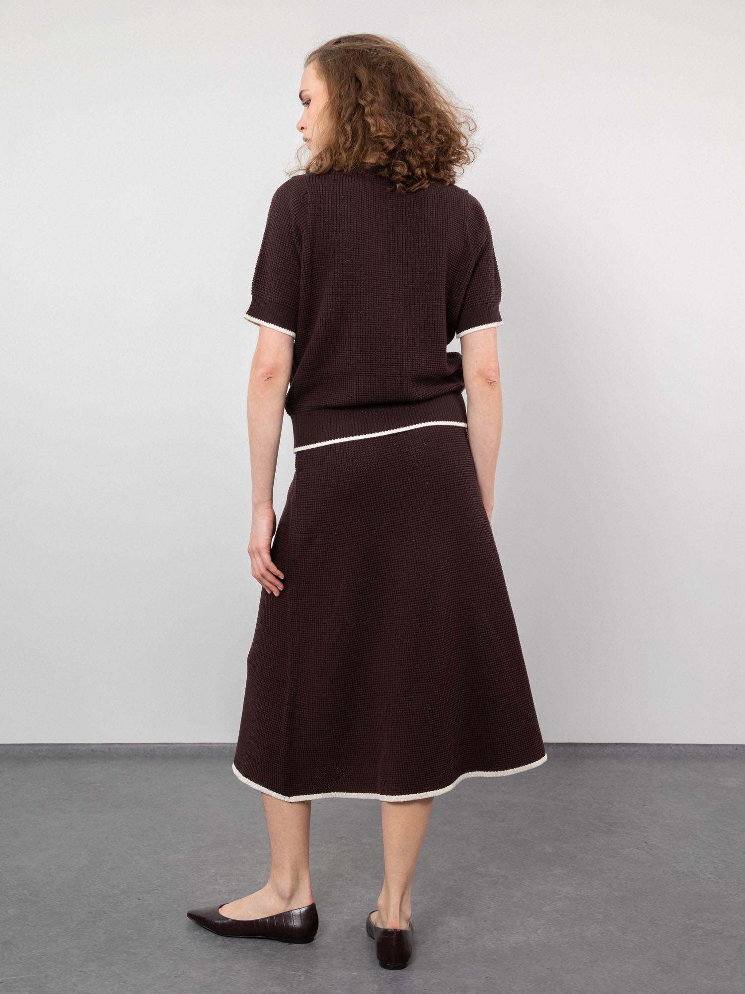 Organik Pamuk Karışımlı Zıt Renk Detaylı Kazak