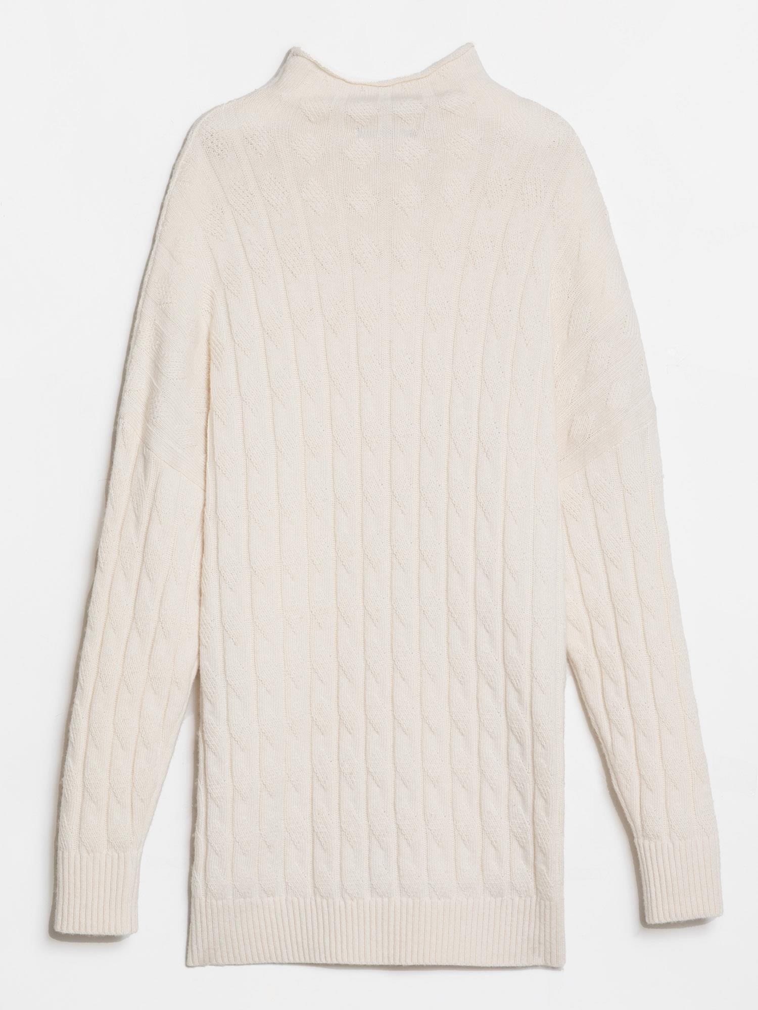 Organik Yün ve Pamuk Karışımlı Balıkçı Yaka Tunik