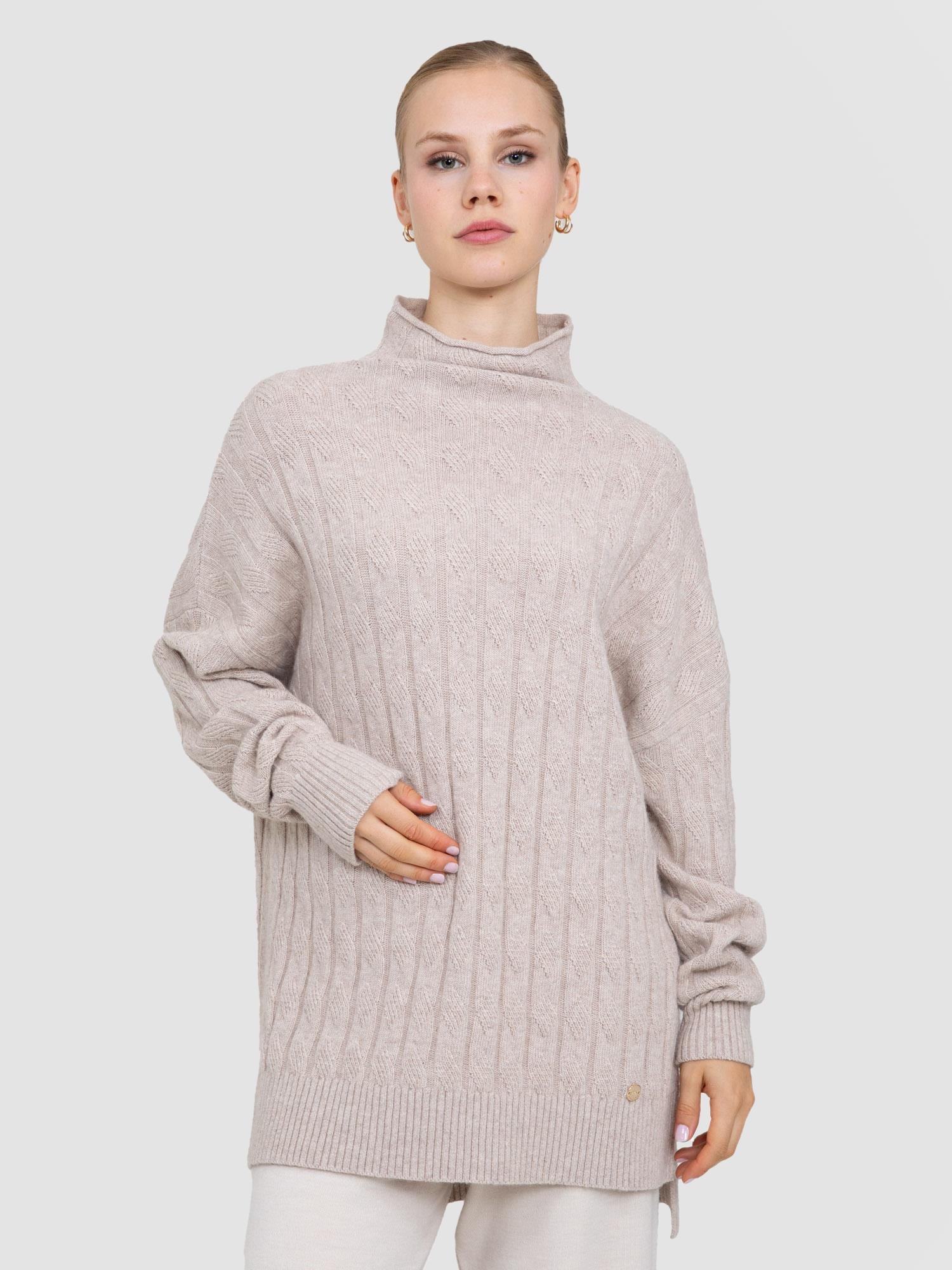 Organik Yün ve Pamuk Karışımlı Balıkçı Yaka Tunik