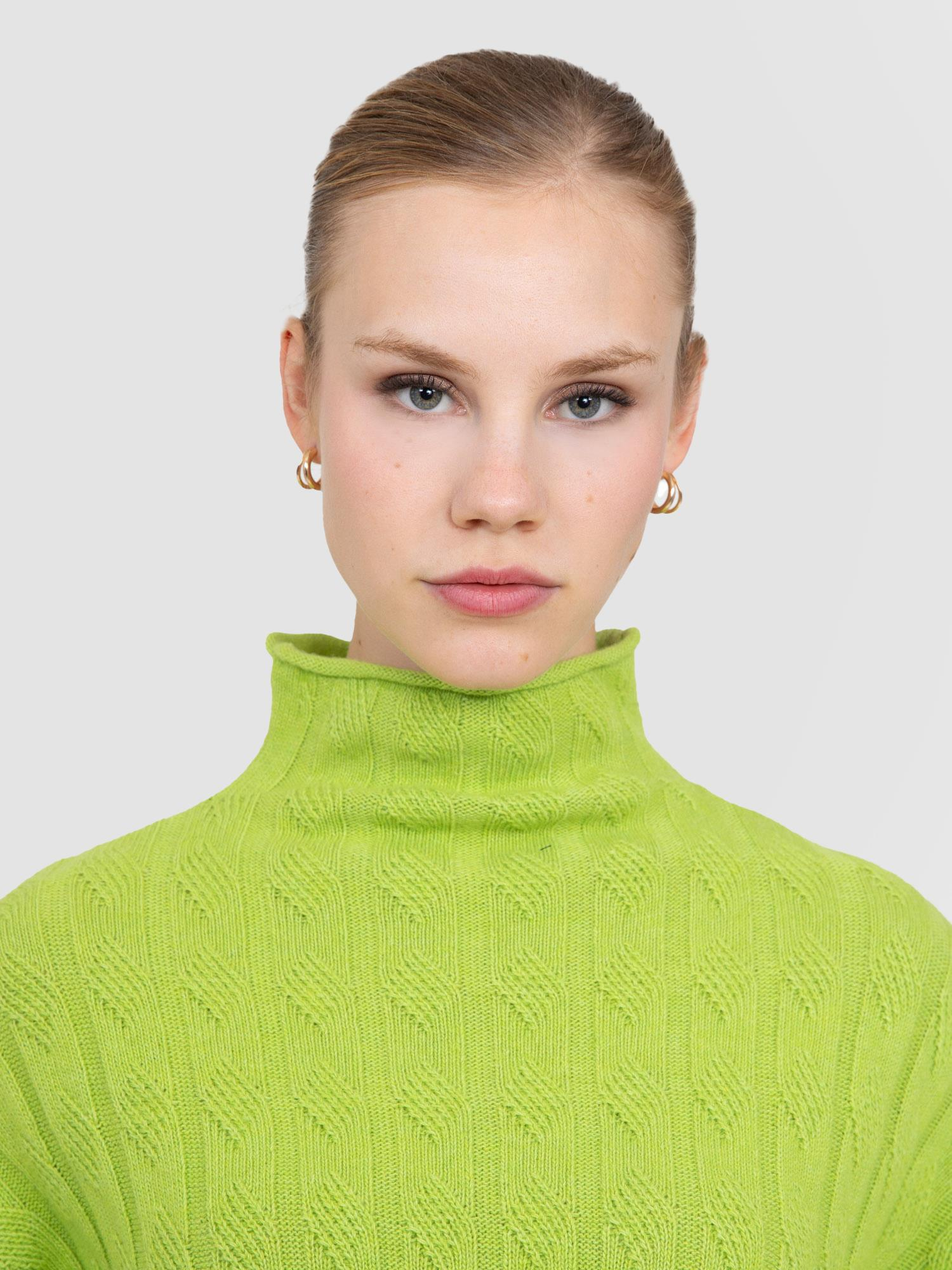 Organik Yün ve Pamuk Karışımlı Balıkçı Yaka Tunik