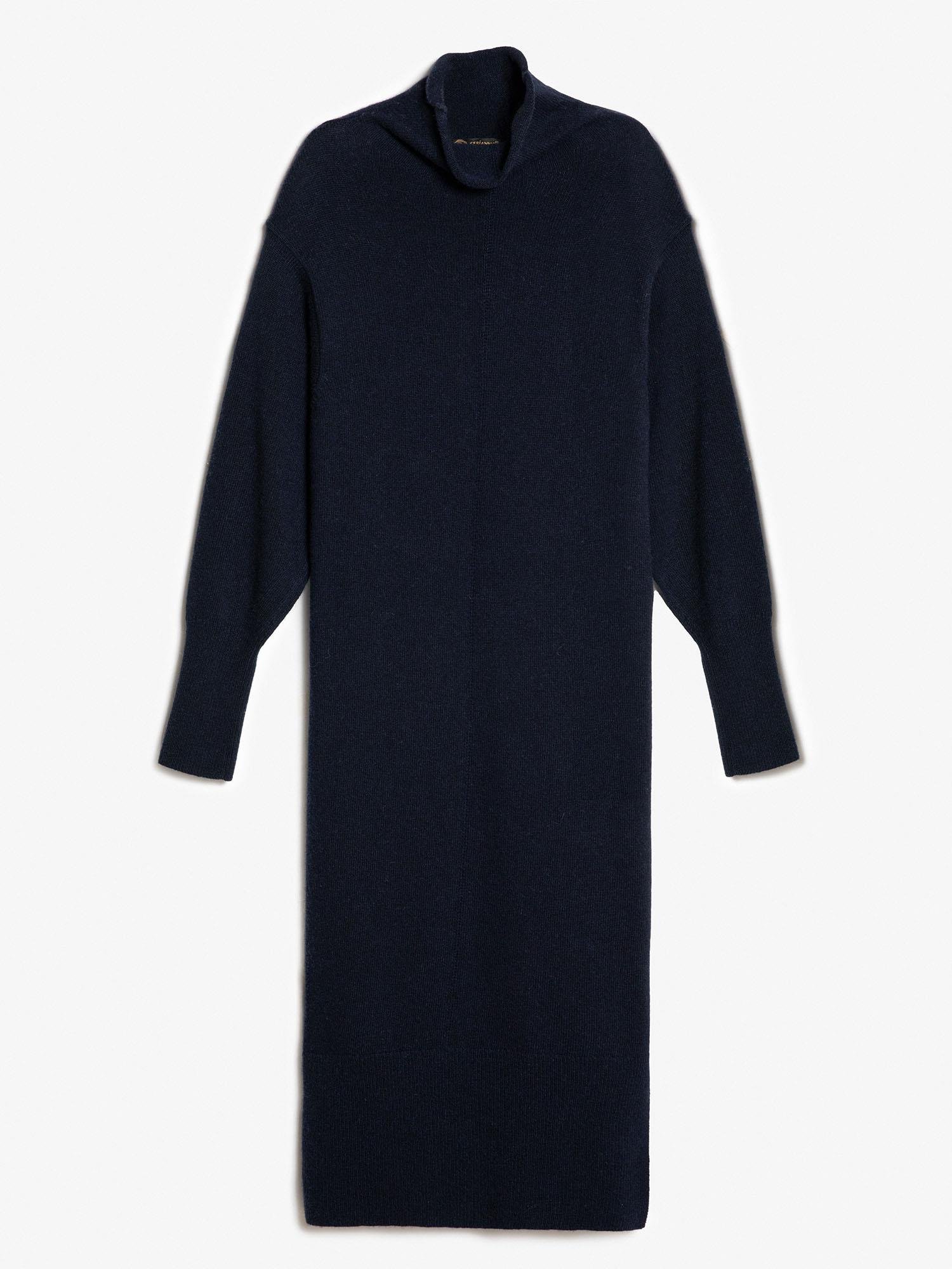 Organik Yün ve Pamuk Karışımlı Dik Yaka Elbise