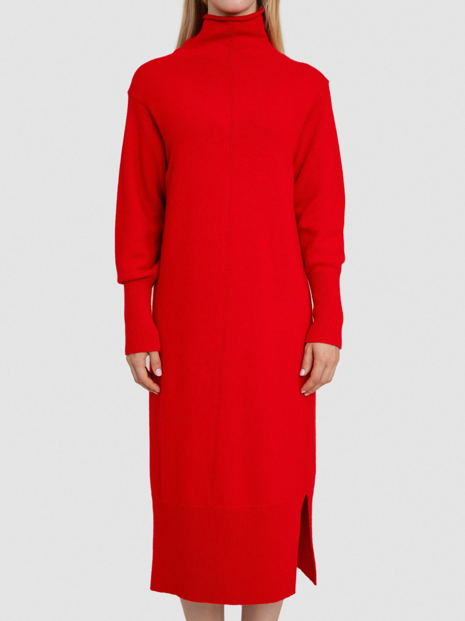 Organik Yün ve Pamuk Karışımlı Dik Yaka Elbise