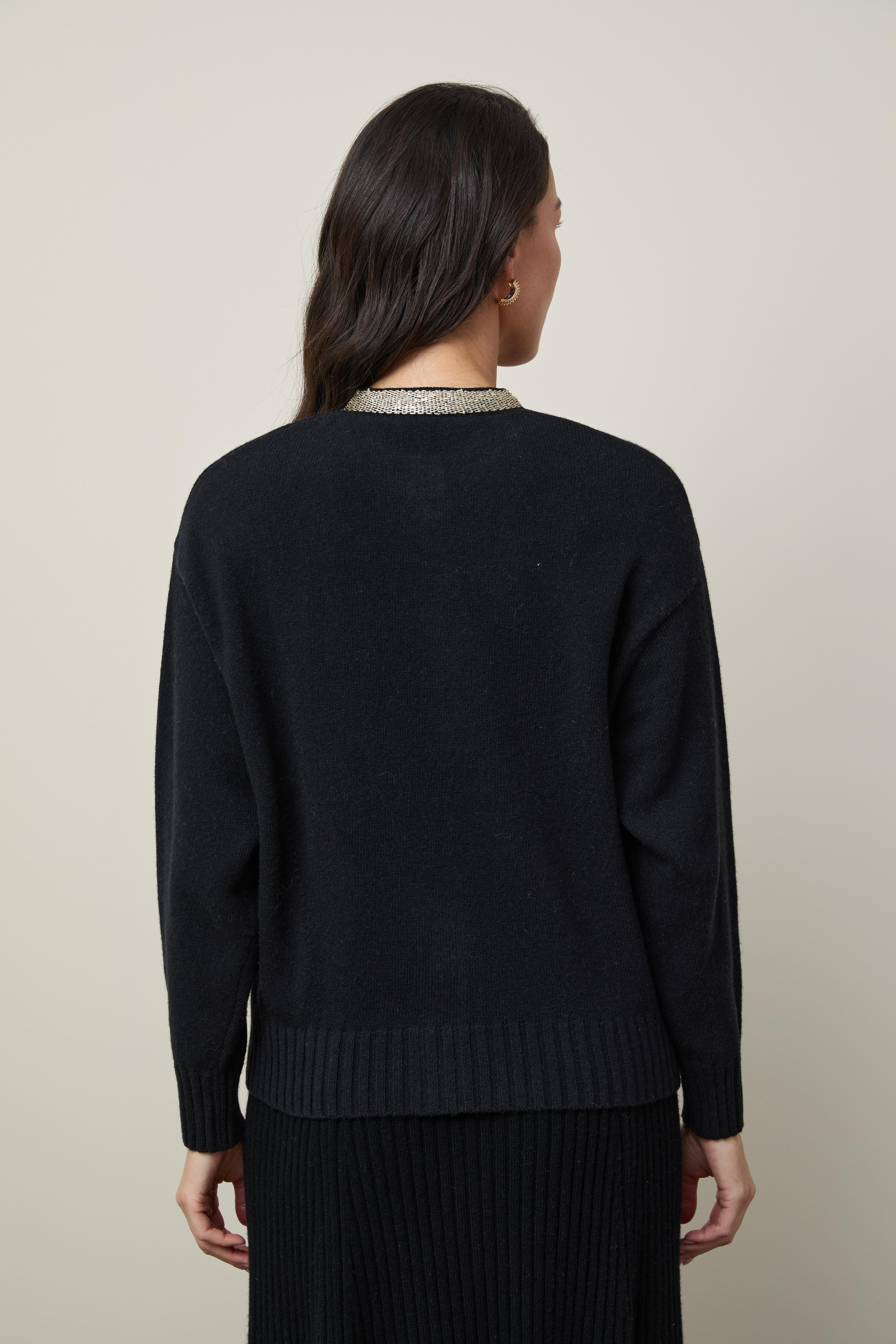 Organik Yün ve Pamuk Karışımlı Yaka Detaylı Hırka