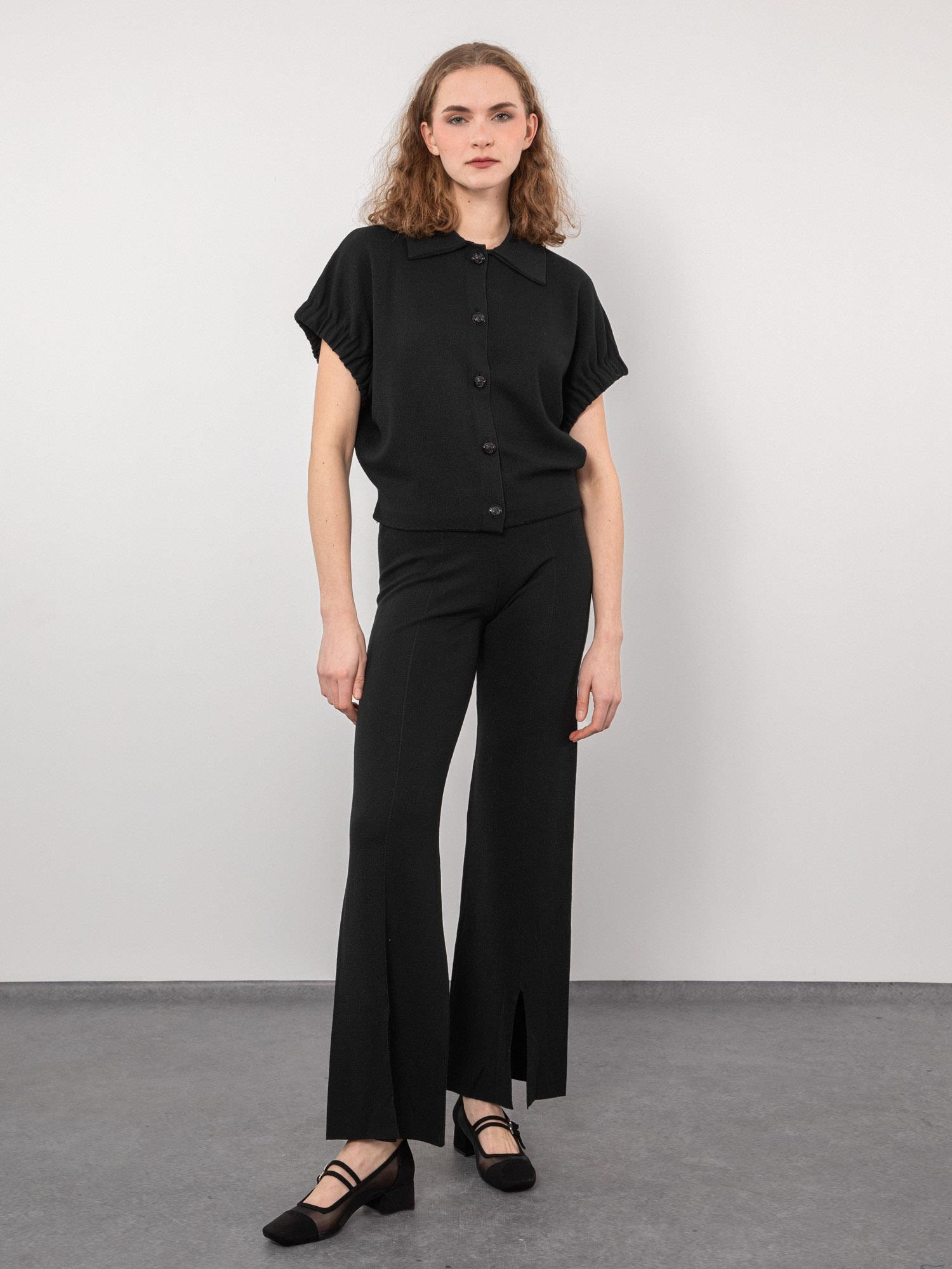 Polo Yaka Düğme Detaylı Hırka