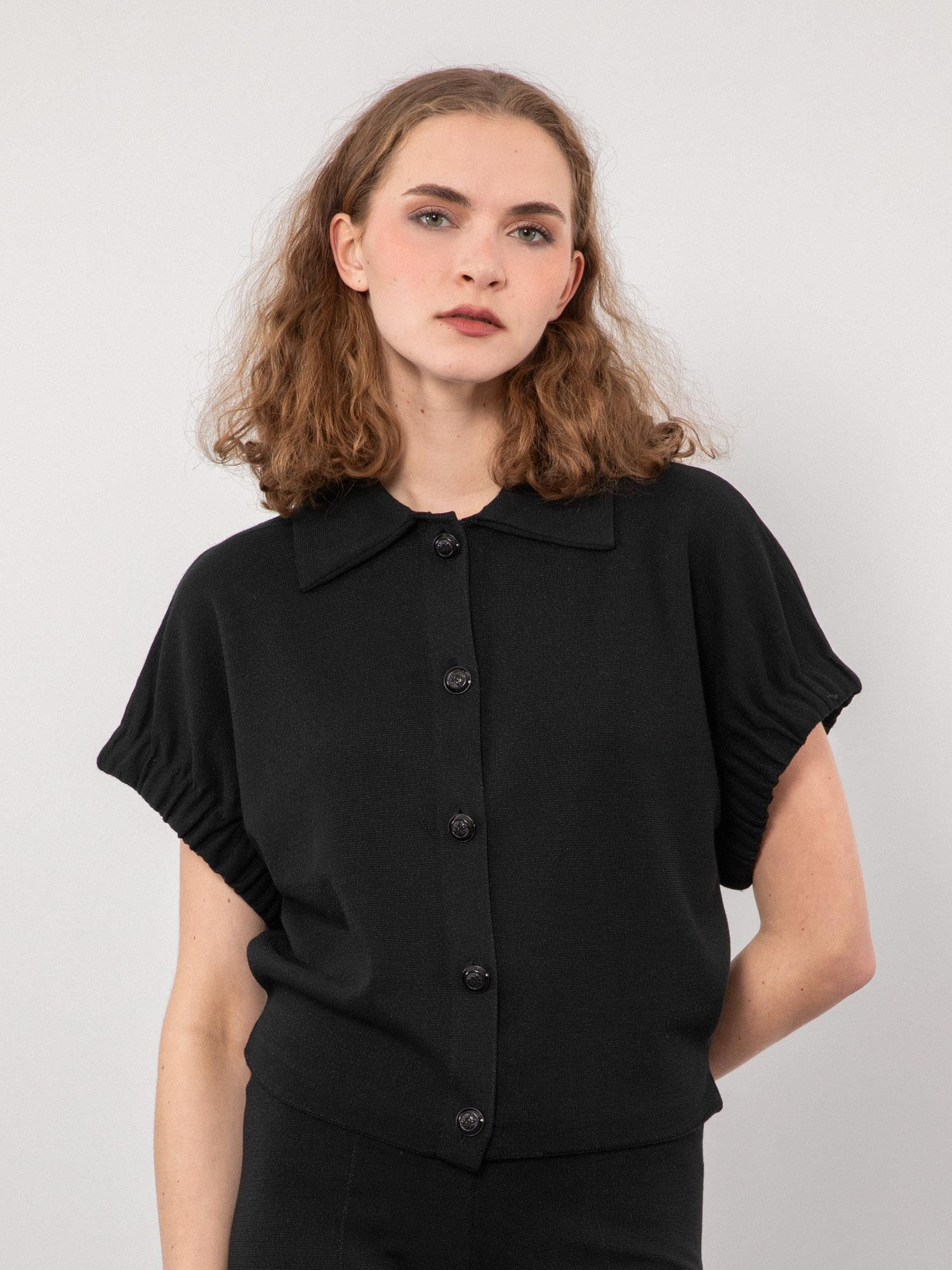 Polo Yaka Düğme Detaylı Hırka