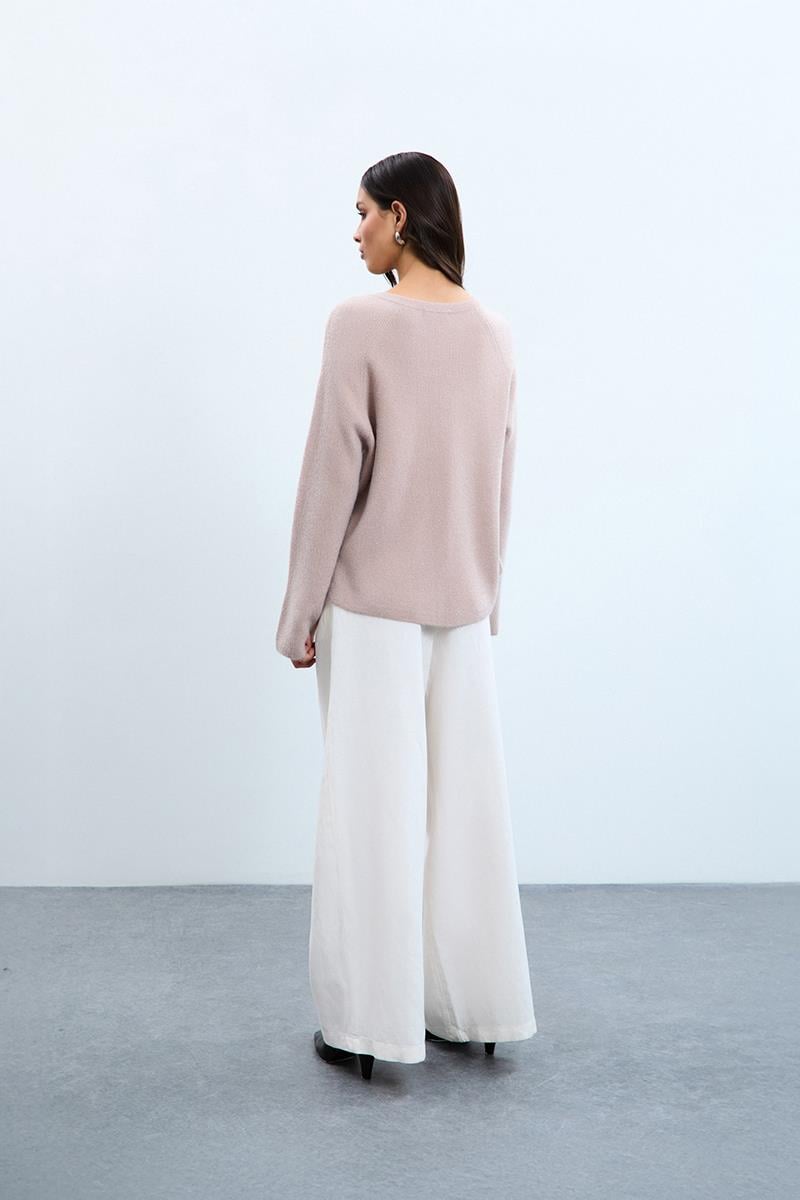 V Yaka Mini Payetli Kazak