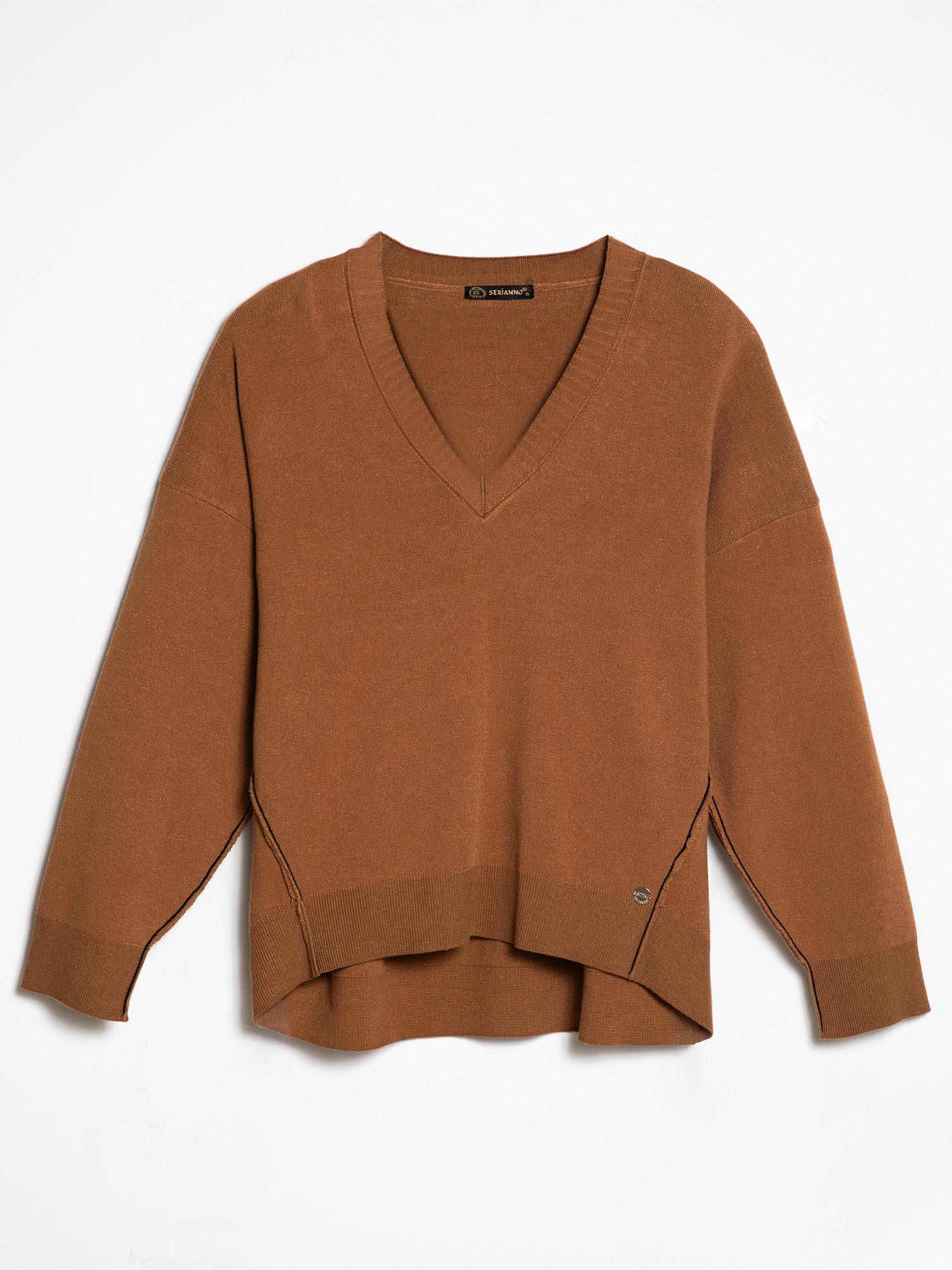 V Yaka Şerit Detaylı Kazak