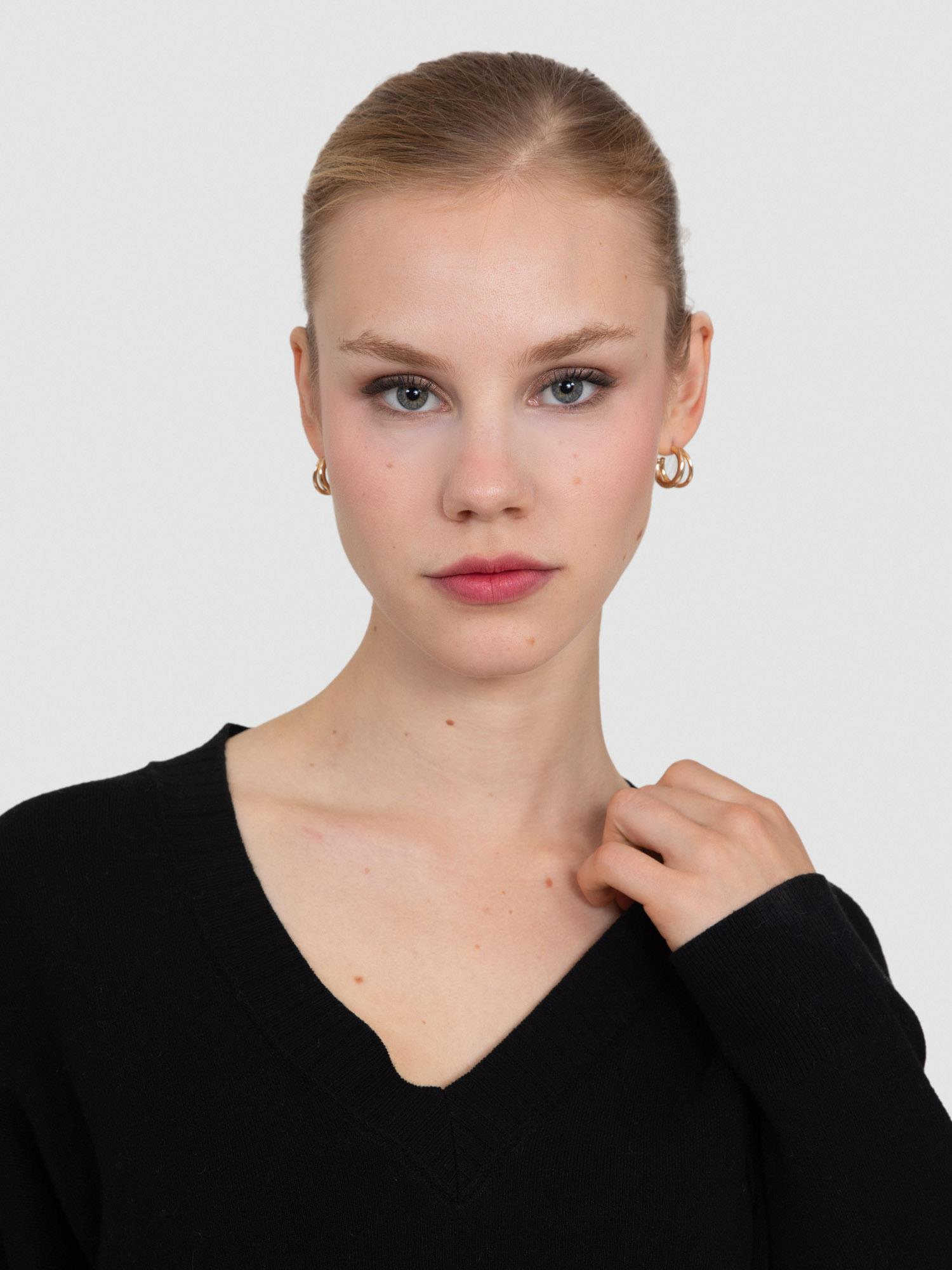 V Yaka Şerit Detaylı Kazak