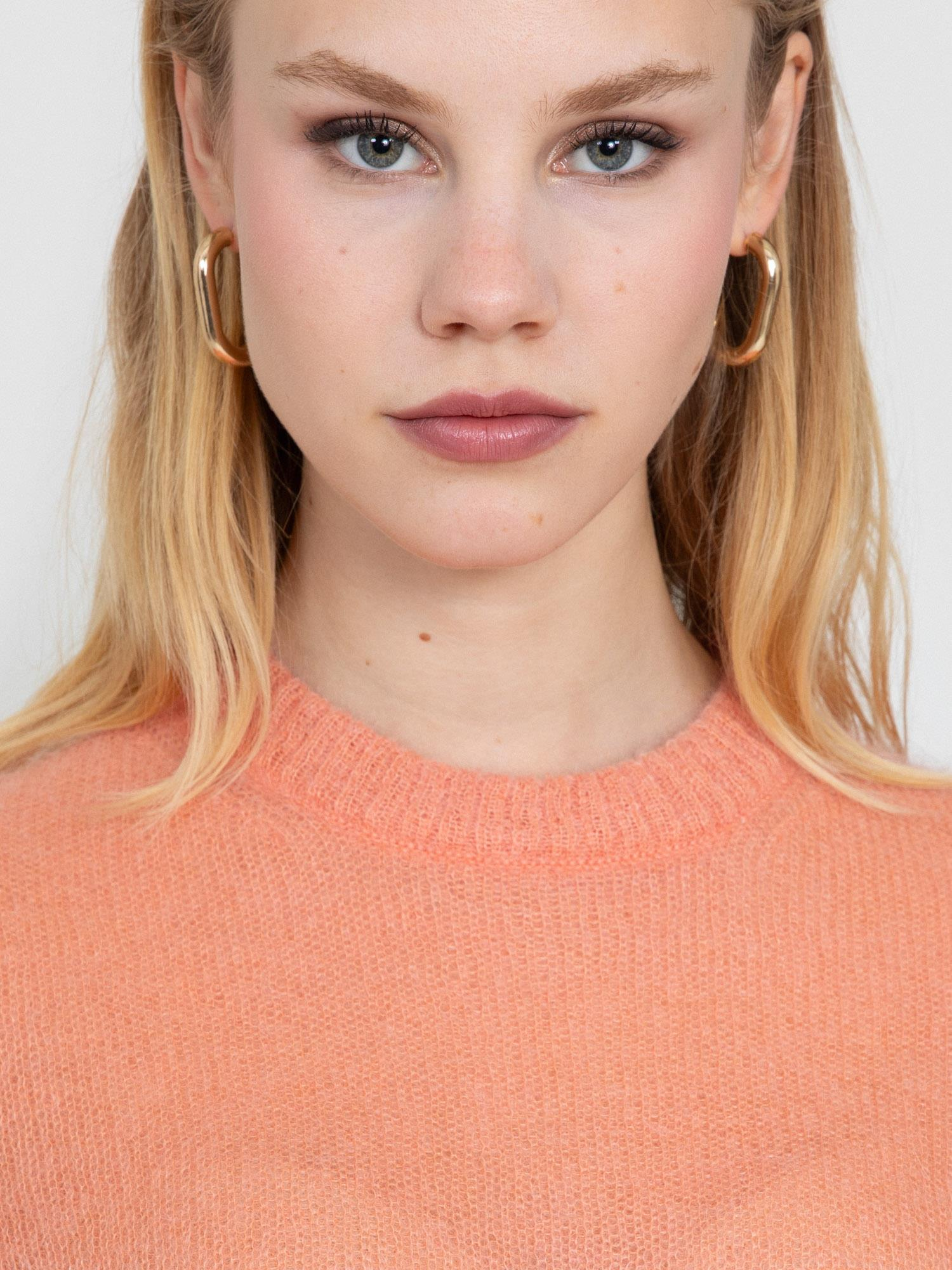 Yarı Transparan Bisiklet Yaka Kazak