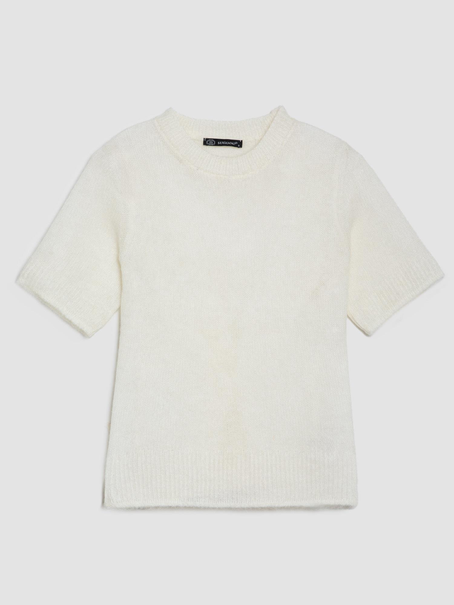 Yarı Transparan Bisiklet Yaka Kazak