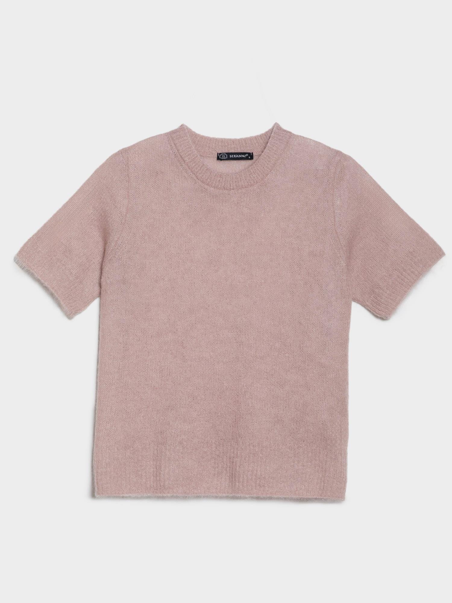 Yarı Transparan Bisiklet Yaka Kazak