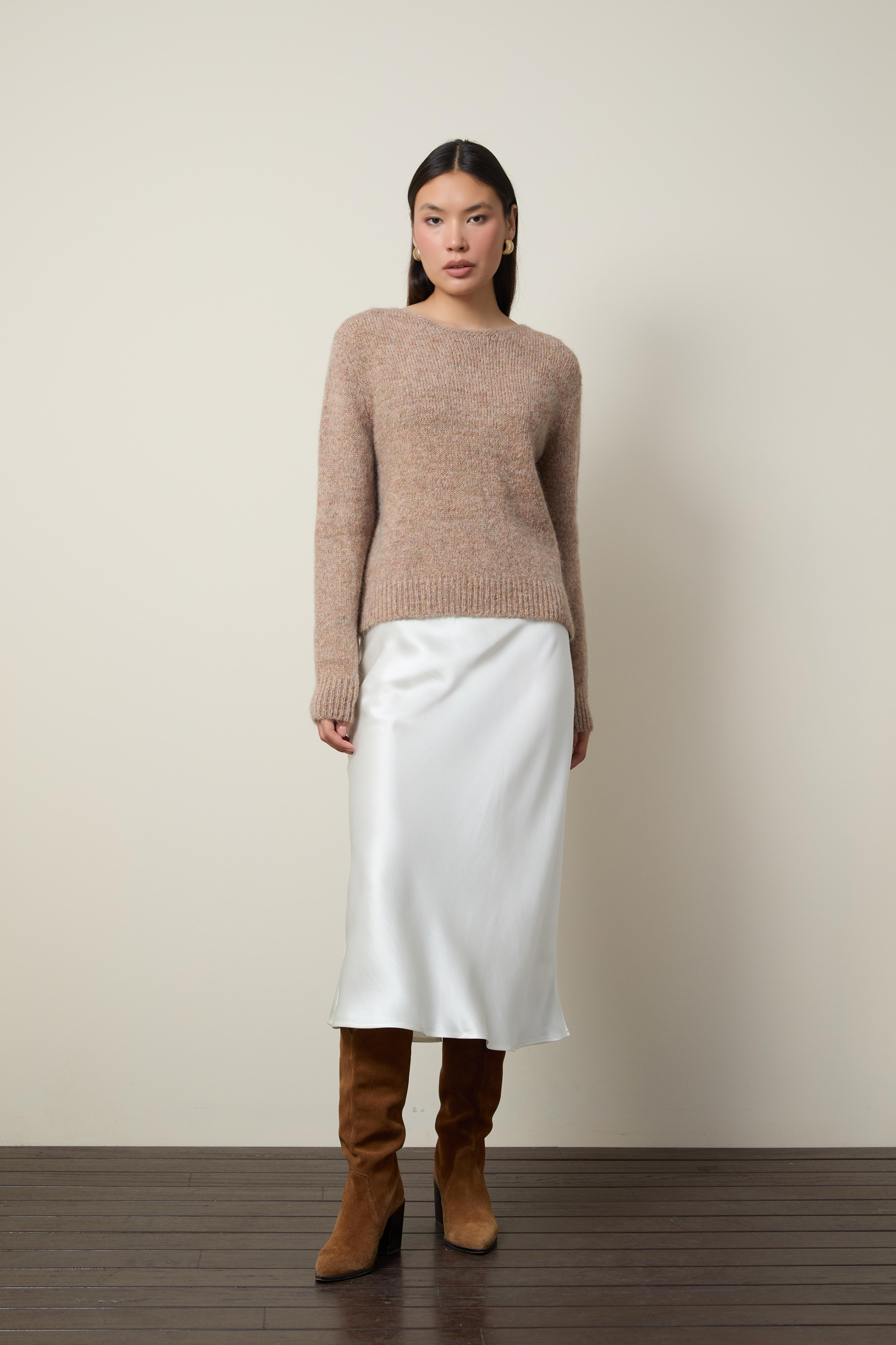 Yün Karışımlı Bisiklet Yaka Basic Kazak