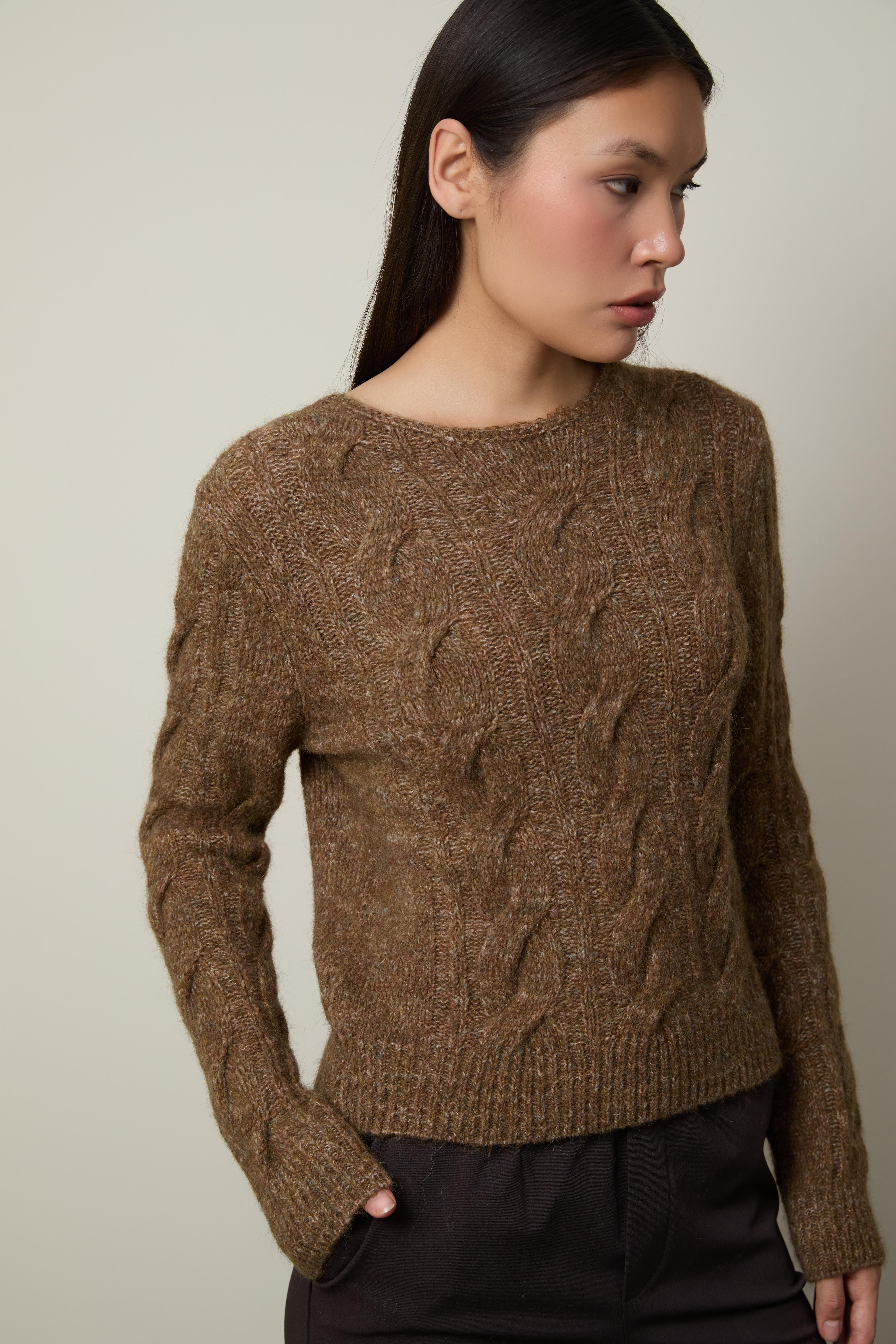 Yün Karışımlı Bisiklet Yaka Kazak