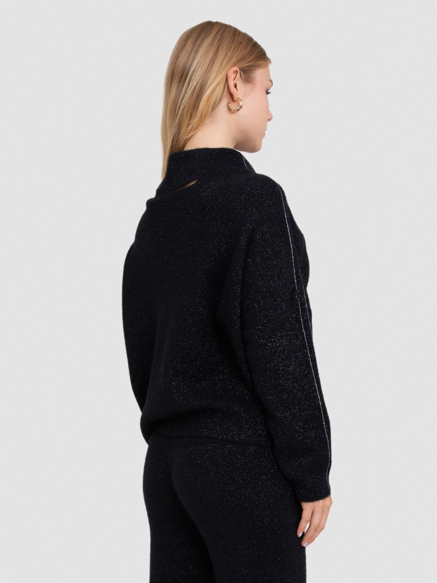 Yün Karışımlı Metalik ipli Tüylü Kazak