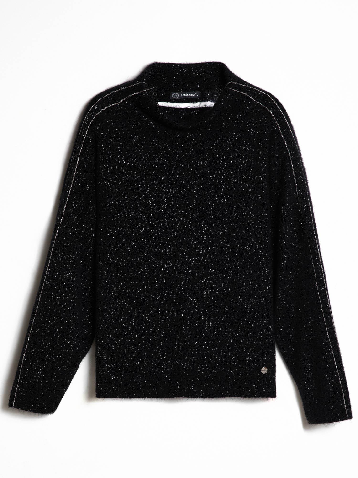 Yün Karışımlı Metalik ipli Tüylü Kazak