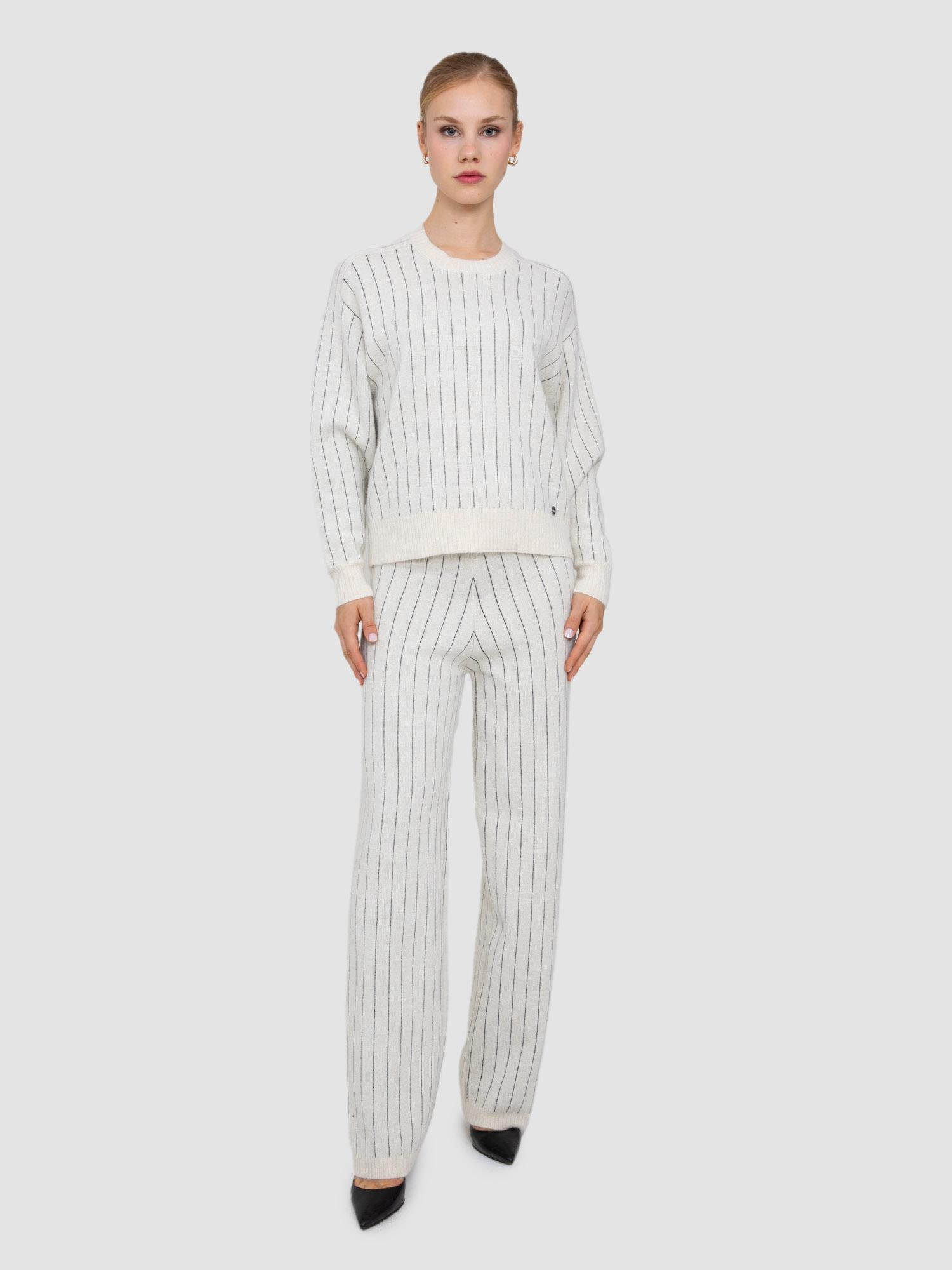 Yün Karışımlı Metalik Tüylü Bisiklet Yaka Kazak