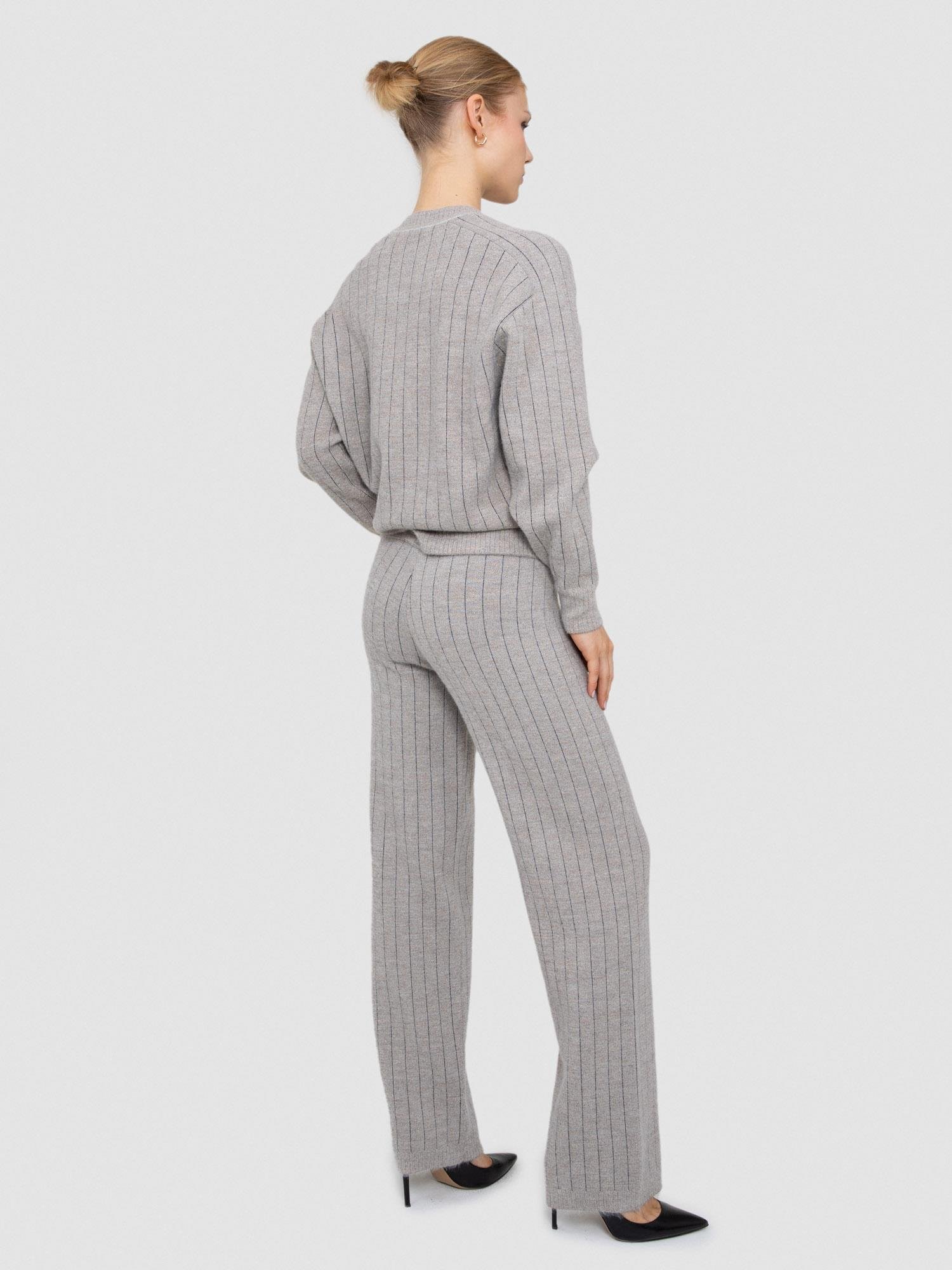 Yün Karışımlı Metalik Tüylü Bisiklet Yaka Kazak