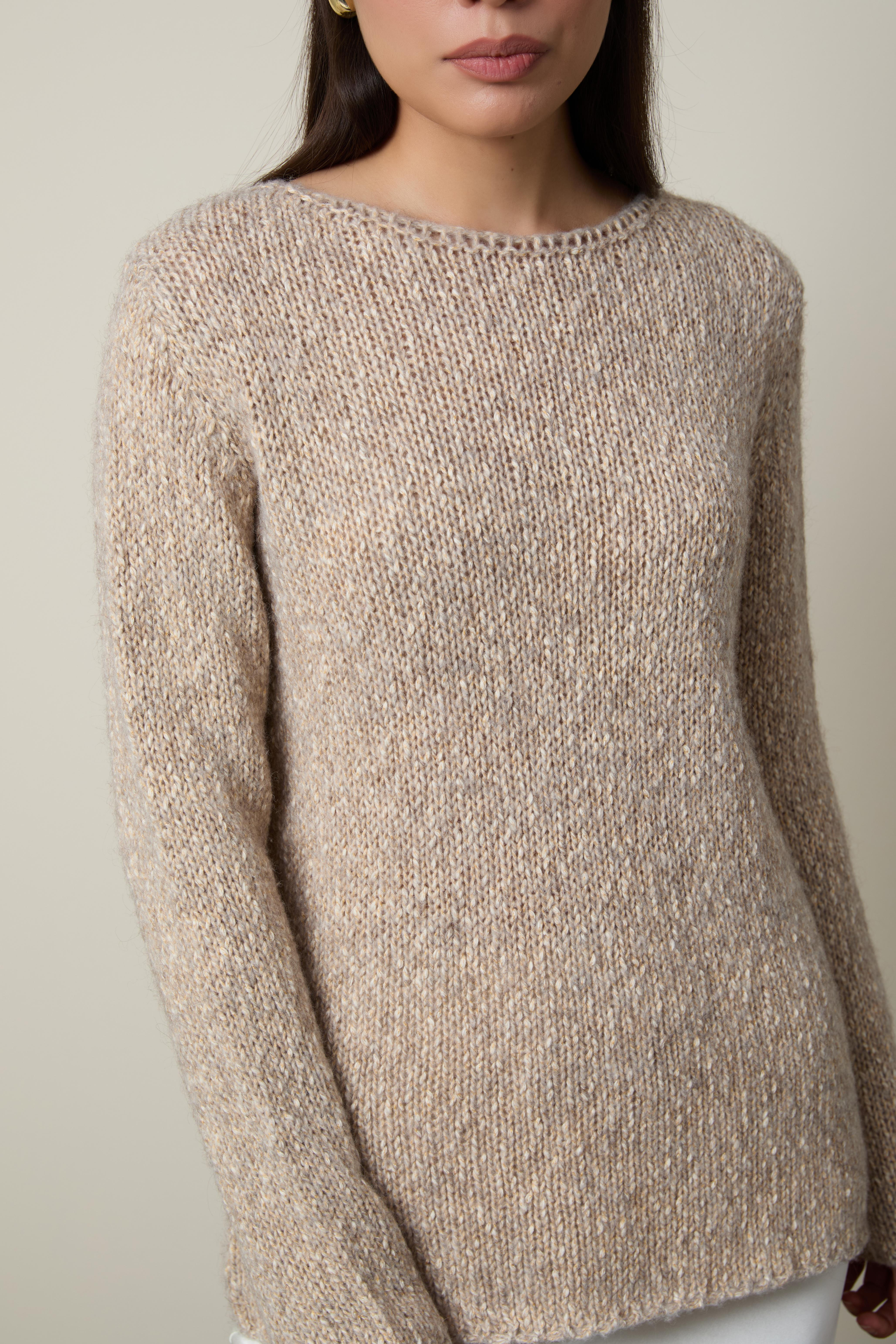 Yün Karışımlı Yaka Detaylı Kazak