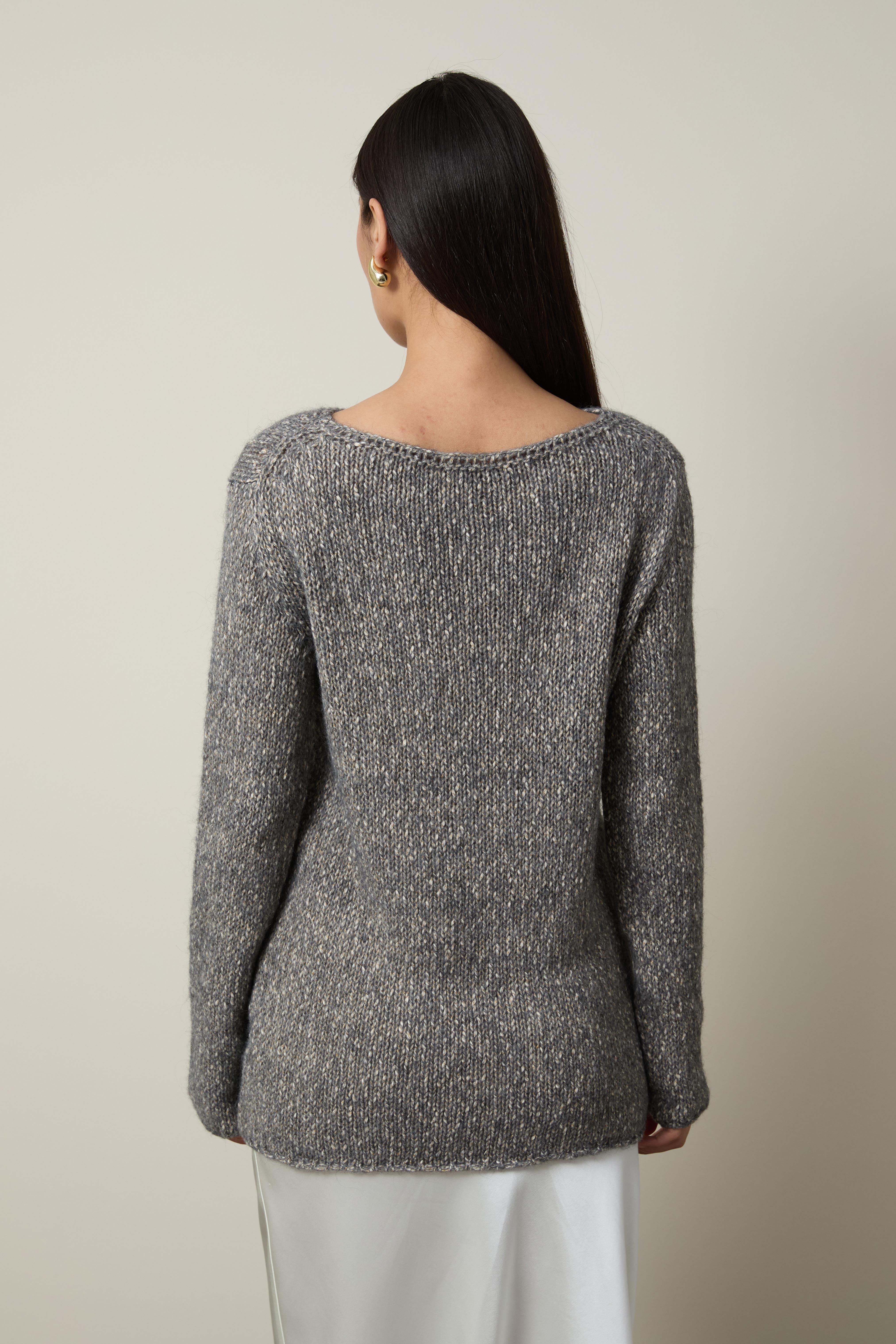 Yün Karışımlı Yaka Detaylı Kazak