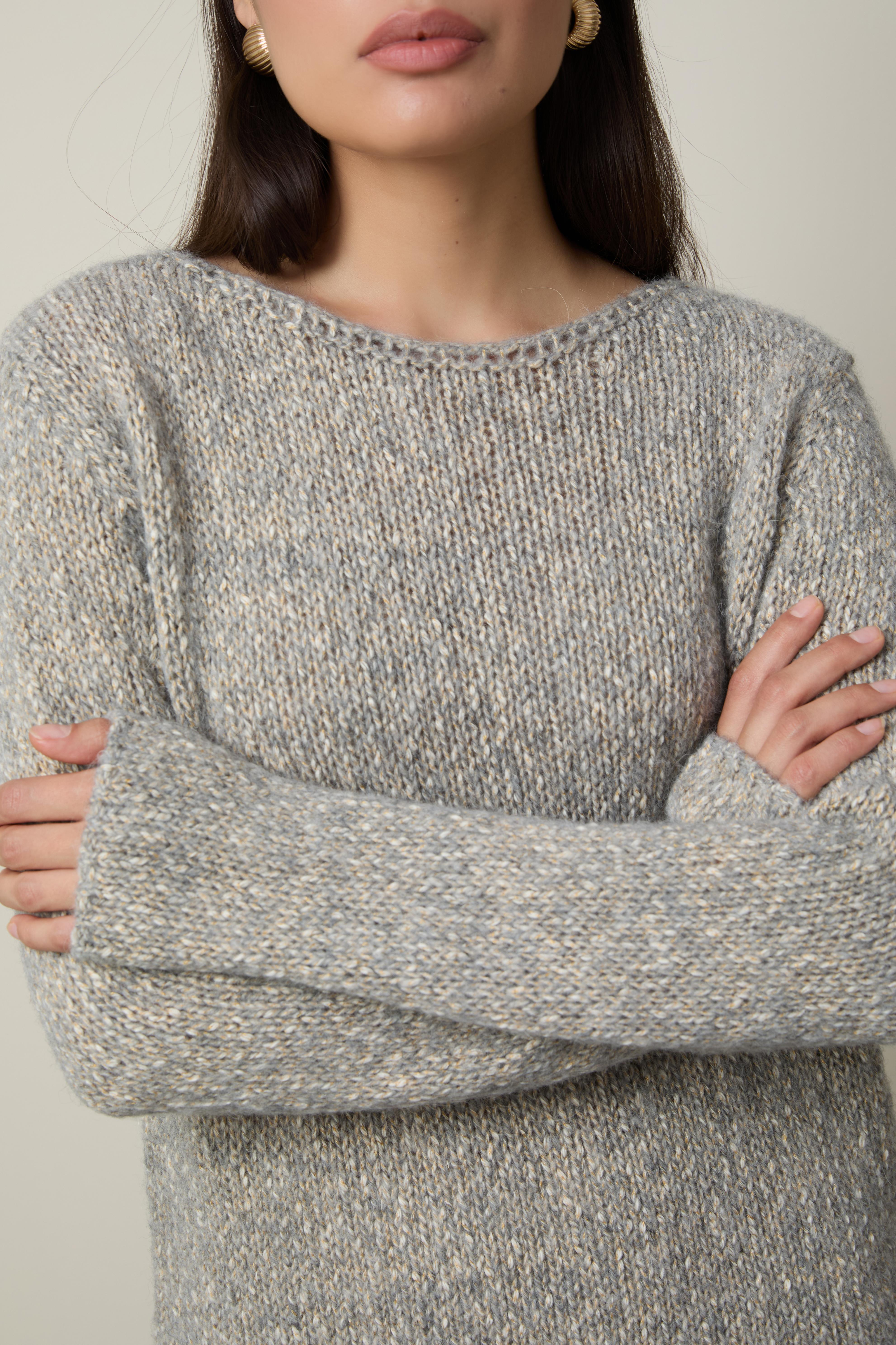 Yün Karışımlı Yaka Detaylı Kazak