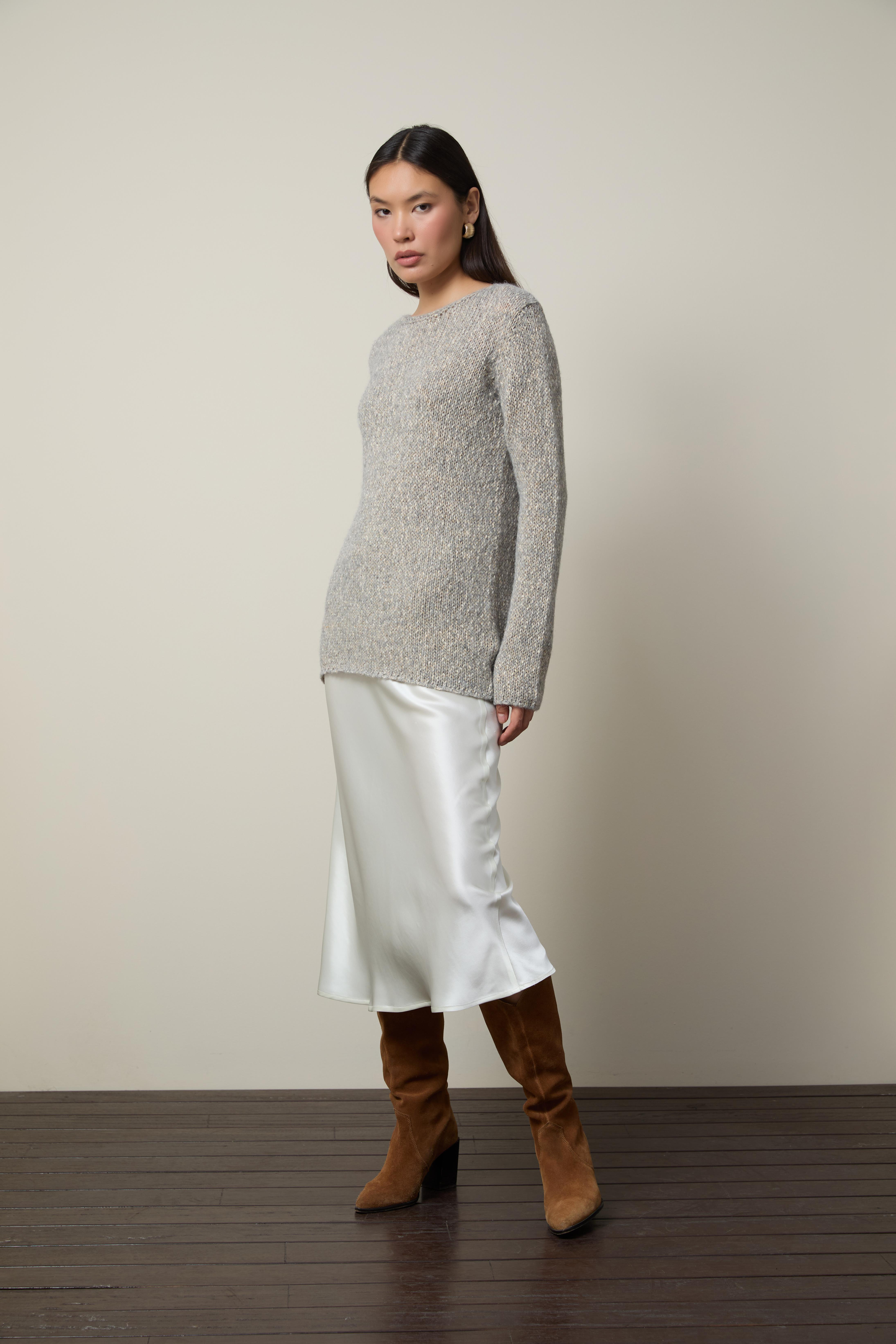 Yün Karışımlı Yaka Detaylı Kazak