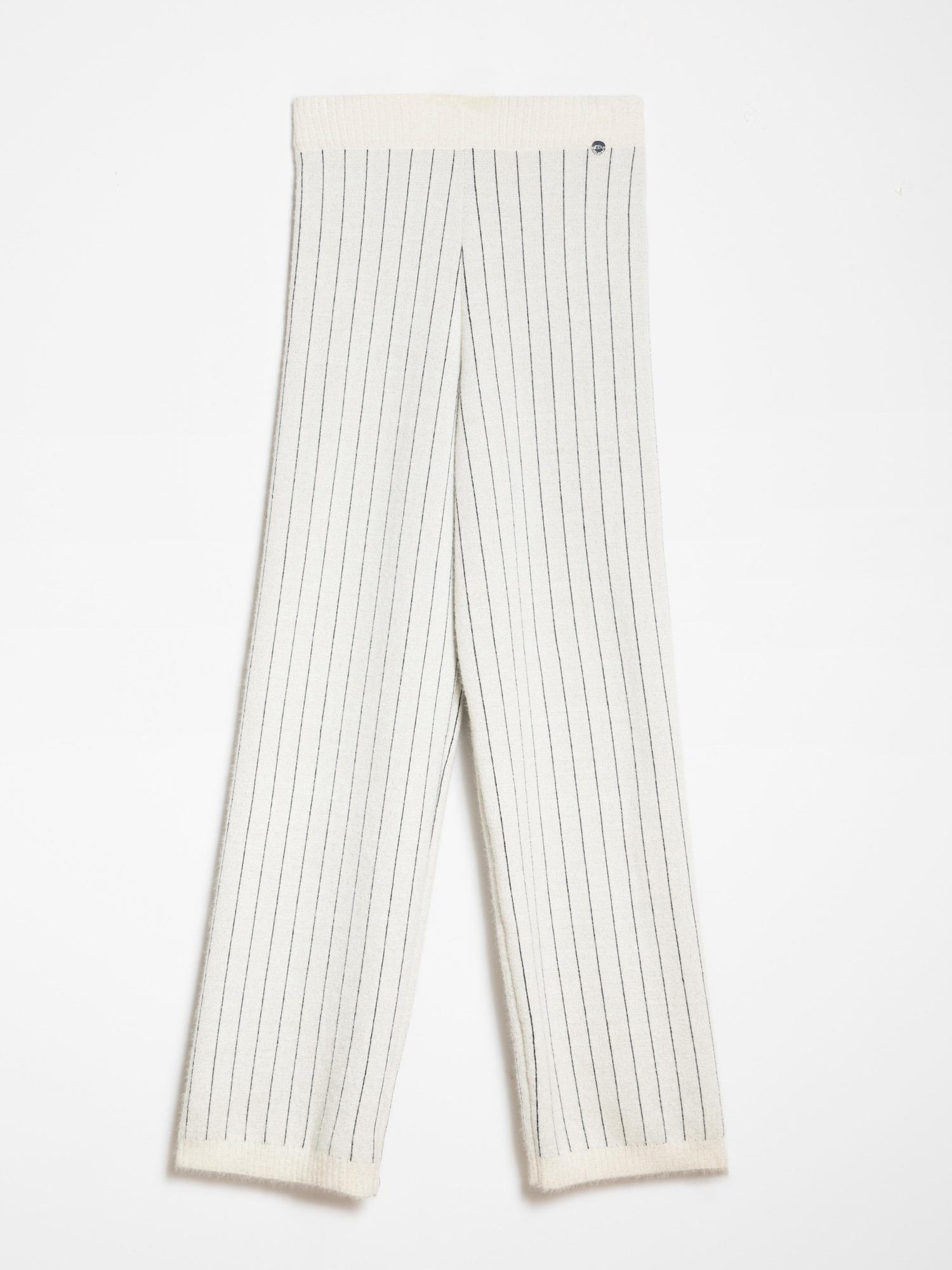 Yün karışımlı Zıt Renk Şeritli Pantolon