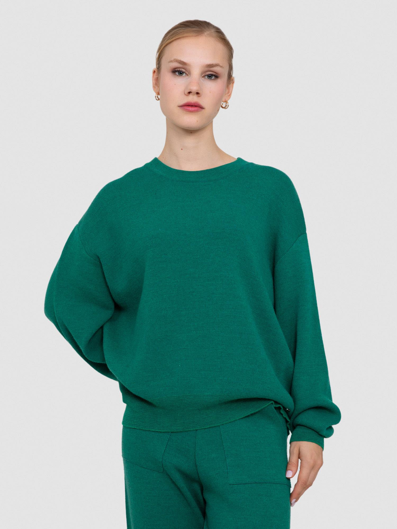 Yün ve Kaşmir Karışımlı Bisiklet Yaka Kazak