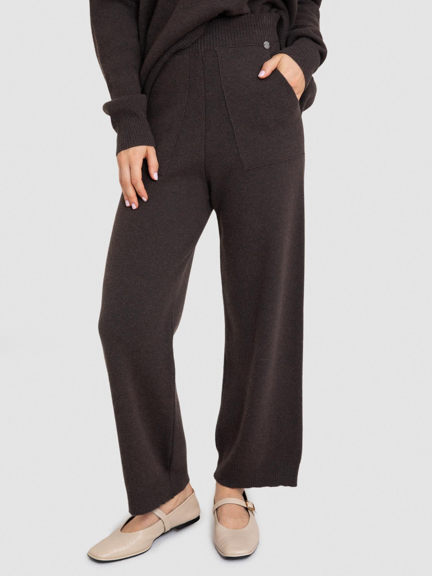 Yün ve Kaşmir Karışımlı Bol Paça Pantolon