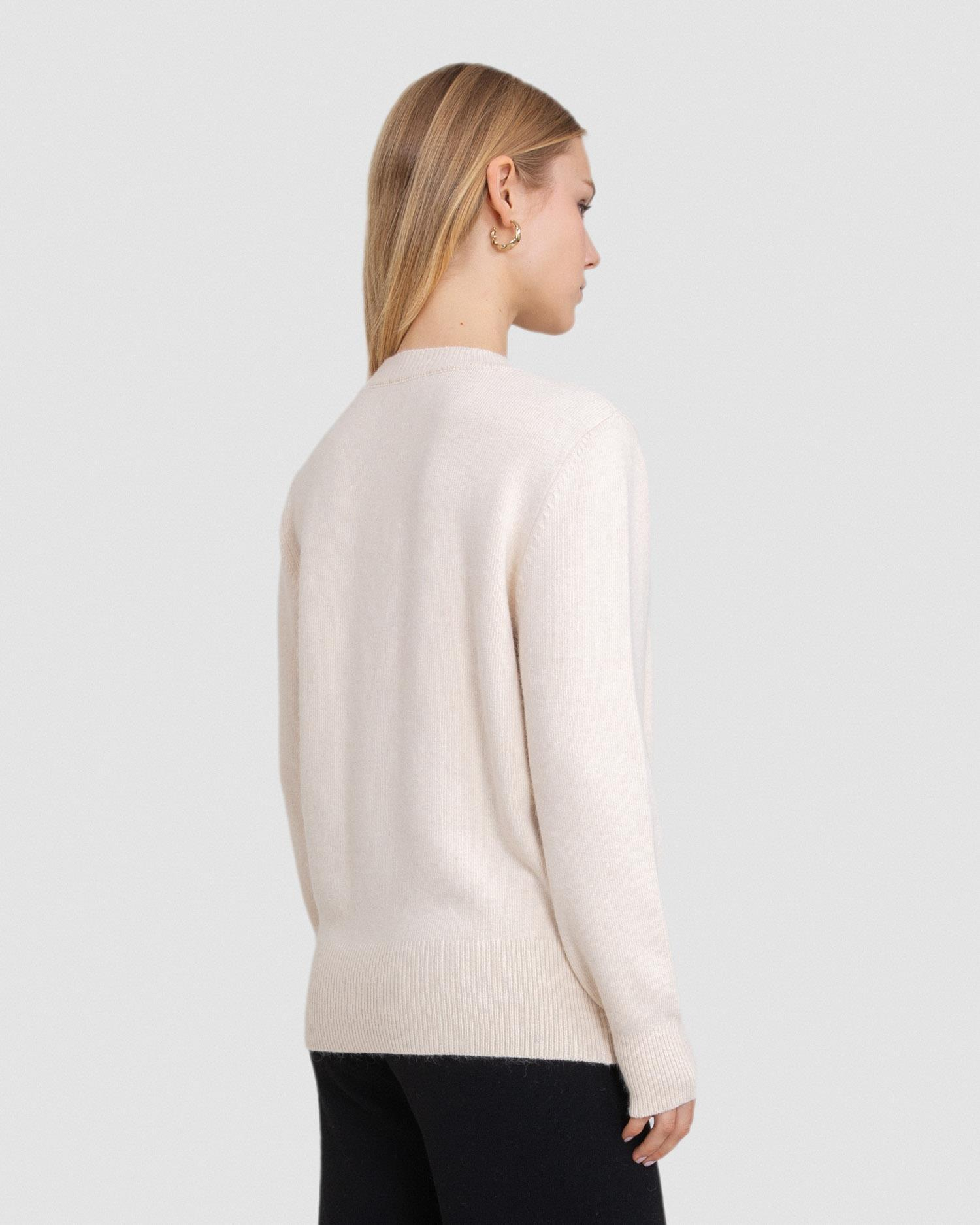 Yuvarlak Yaka Angora Karışımlı Kazak