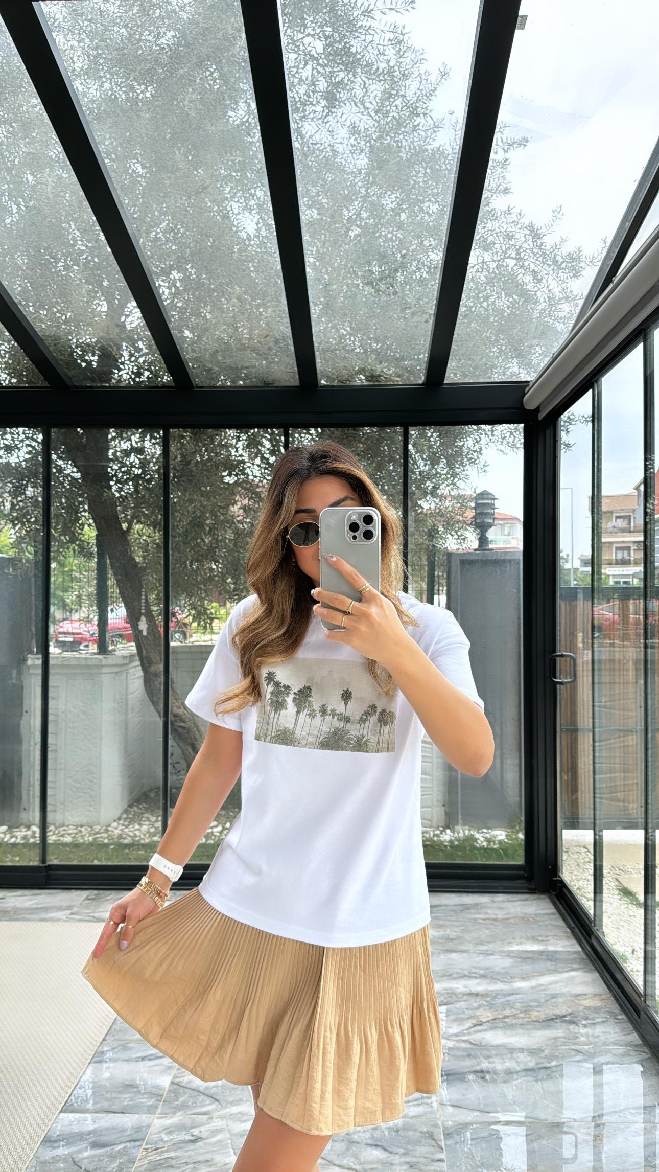 Ağaç Baskılı Tshirt