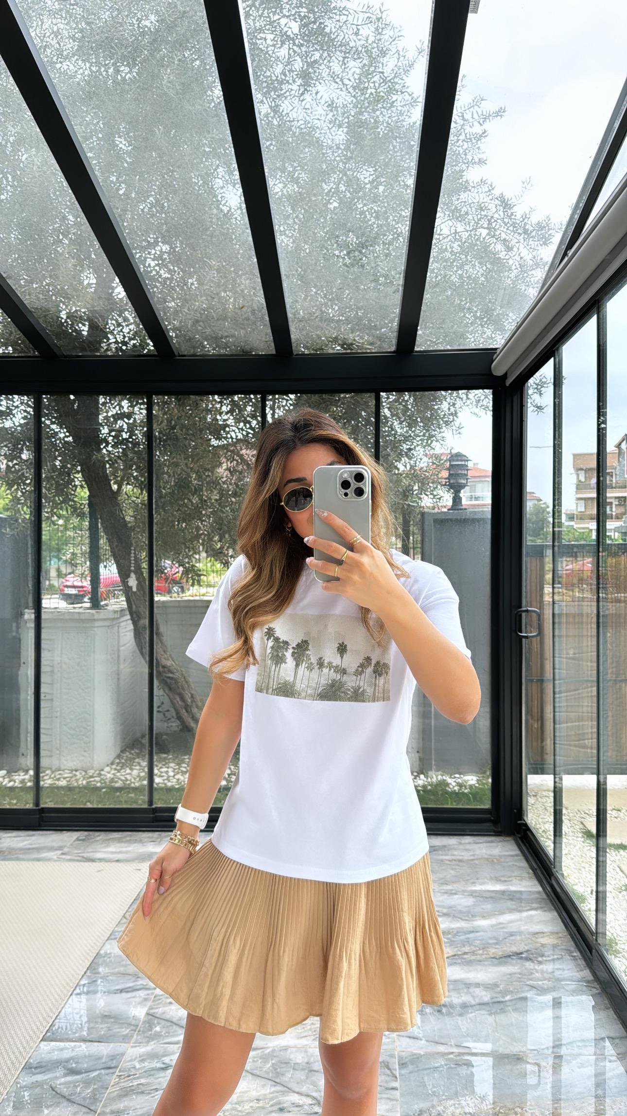 Ağaç Baskılı Tshirt