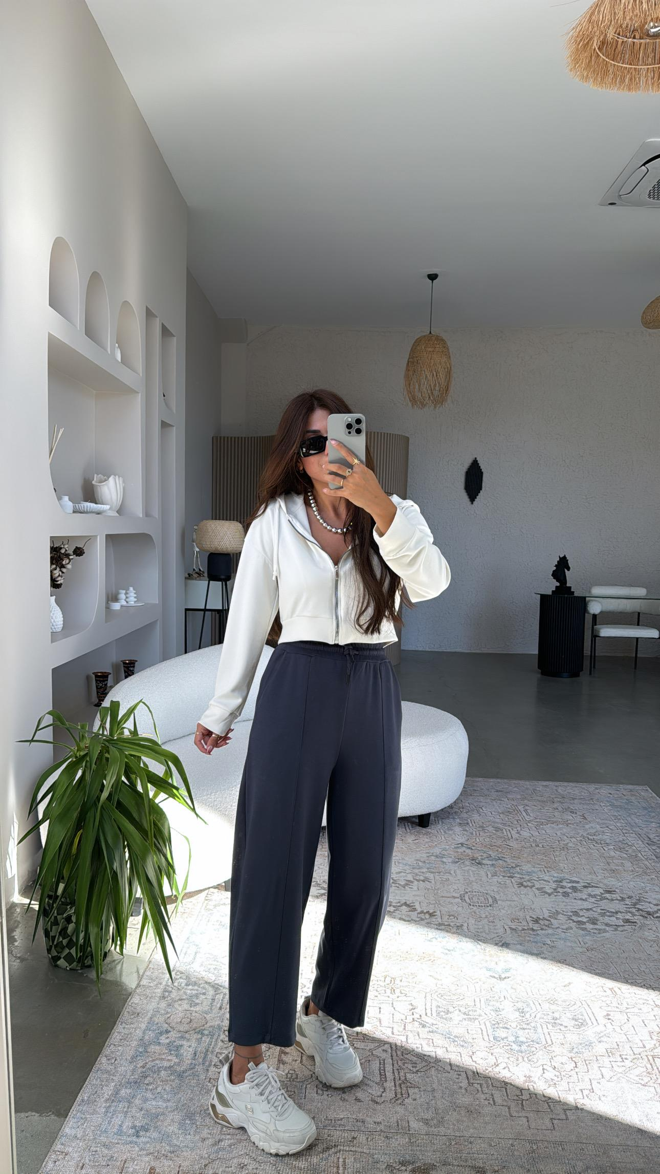 Antrasit Çımalı Modal Eşofman