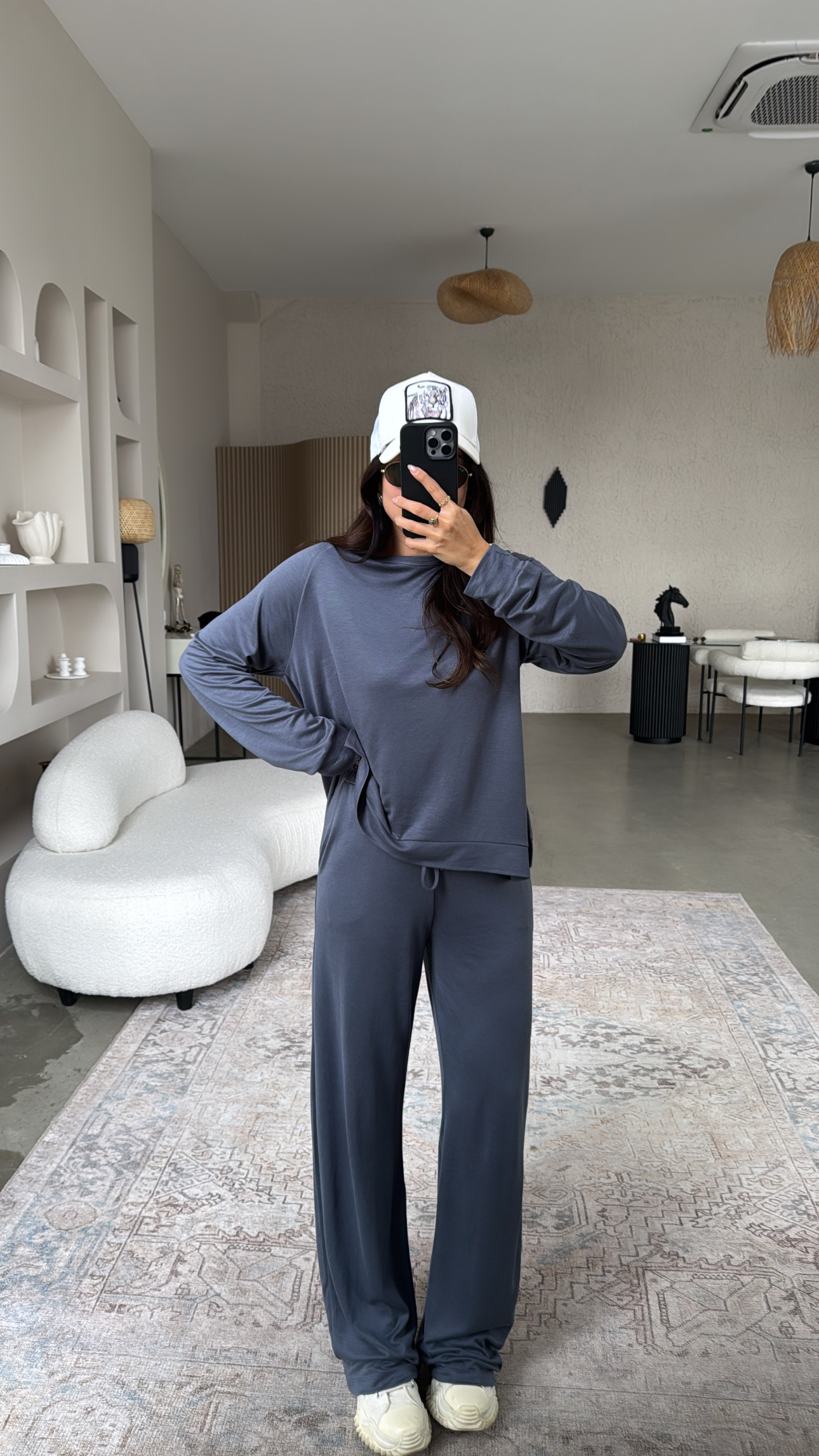 Antrasit Pike Modal Basic Alt Üst Takım