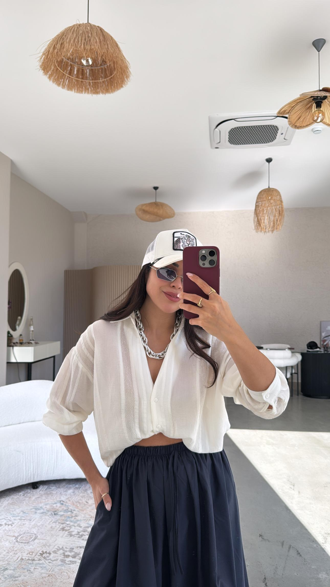 Antrasit Poplin Maxi Etek