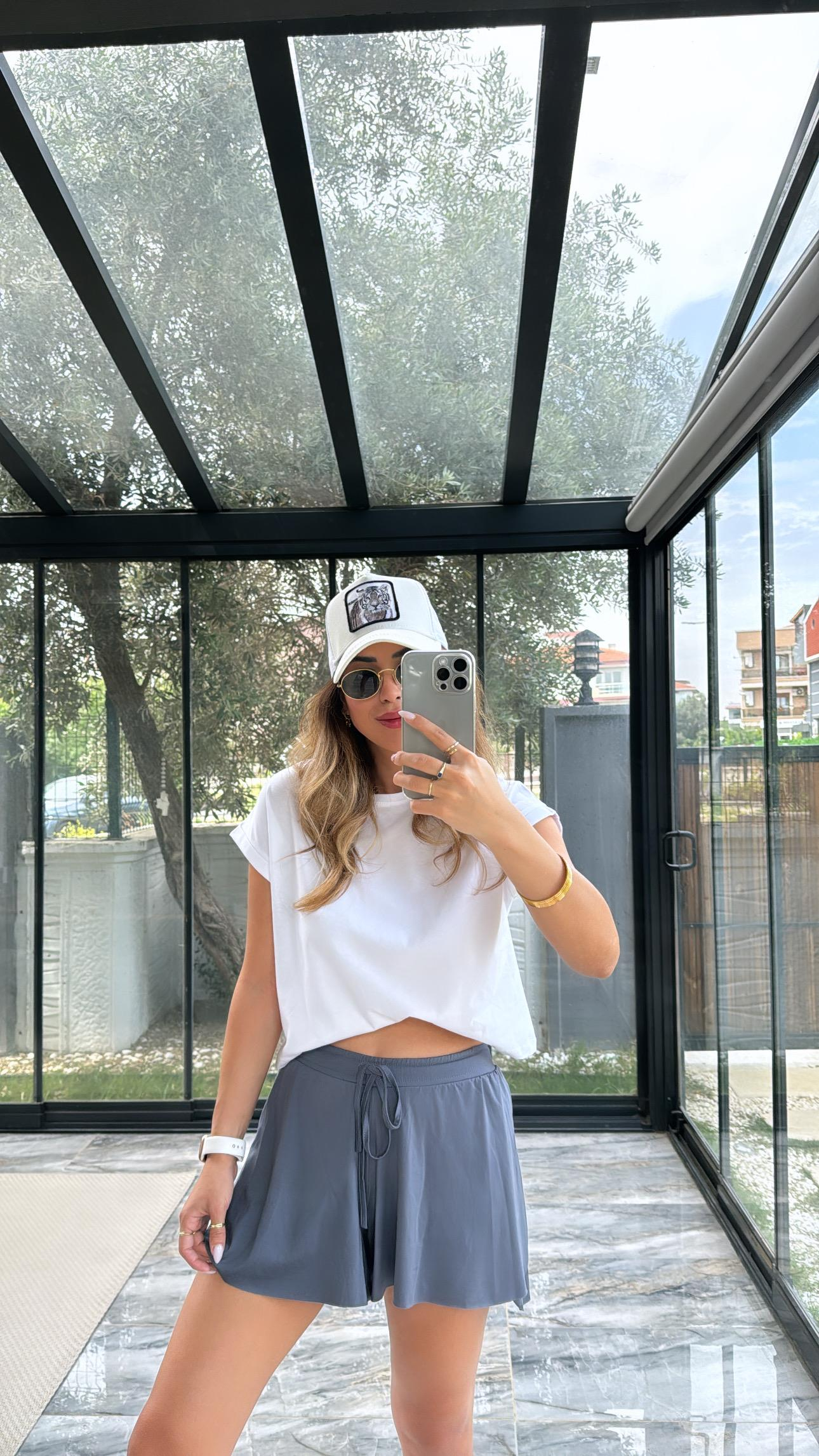 Antrasit Tenis Şort