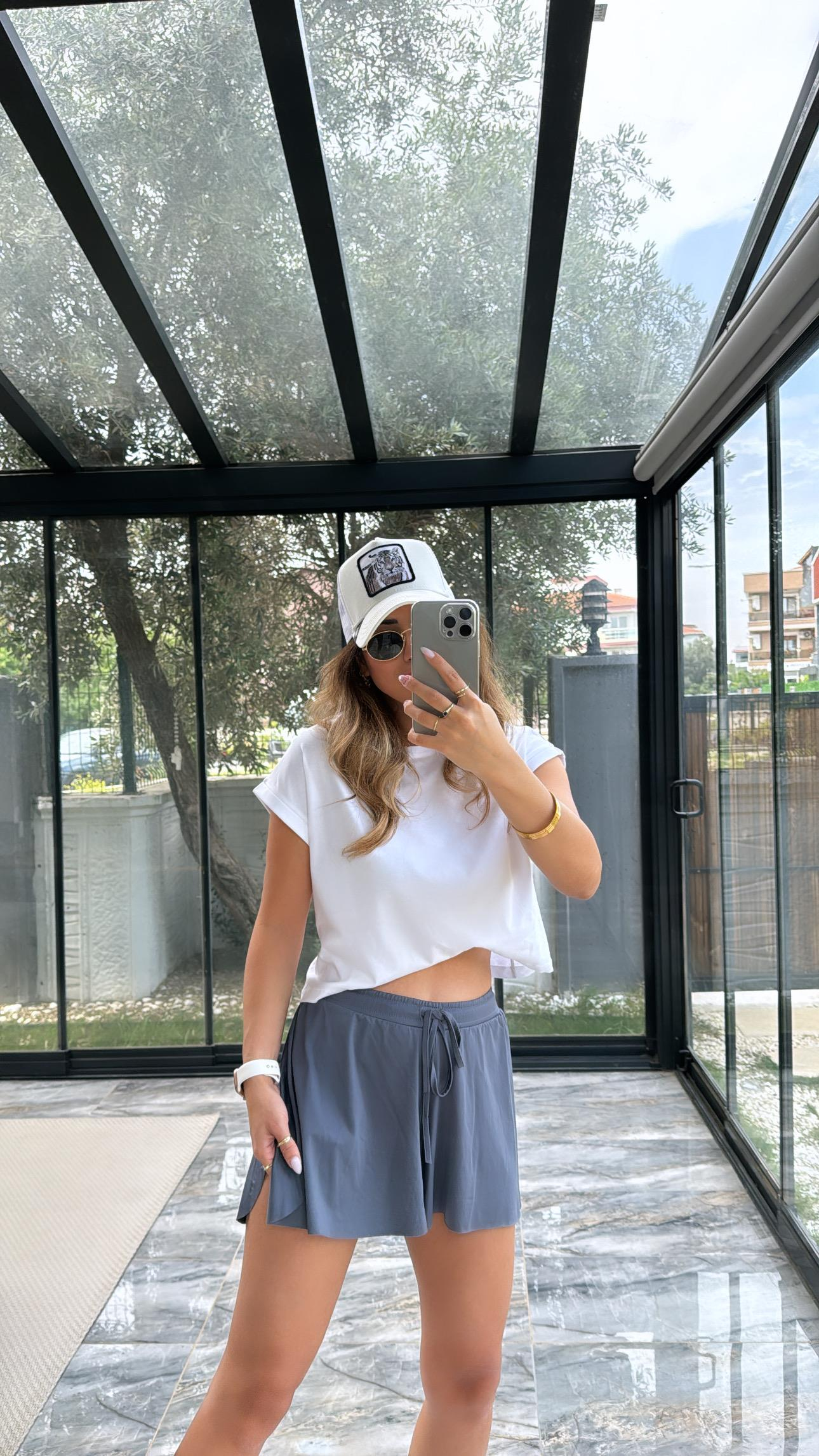 Antrasit Tenis Şort