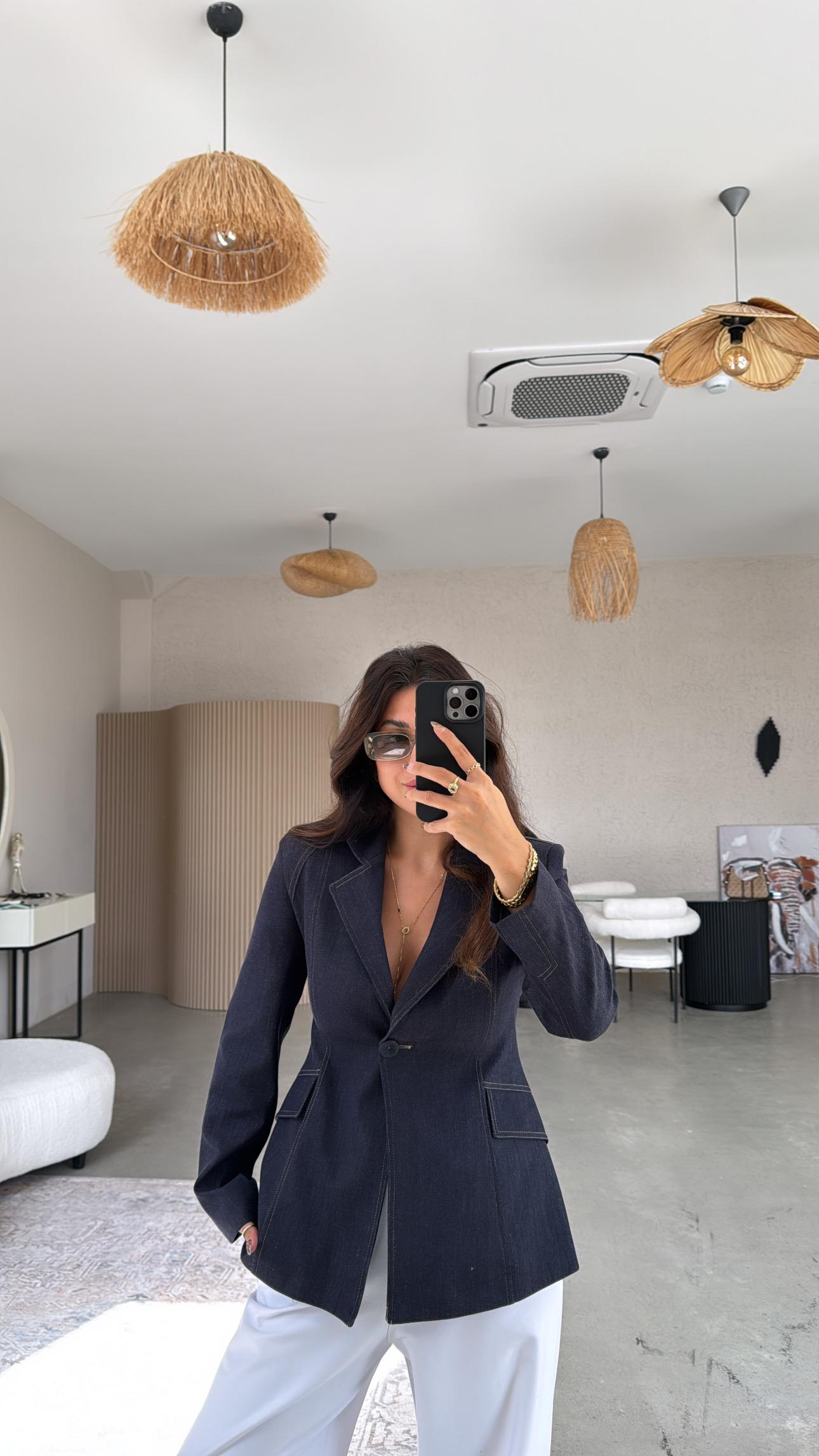 Astarlı Premium Jean Ceket