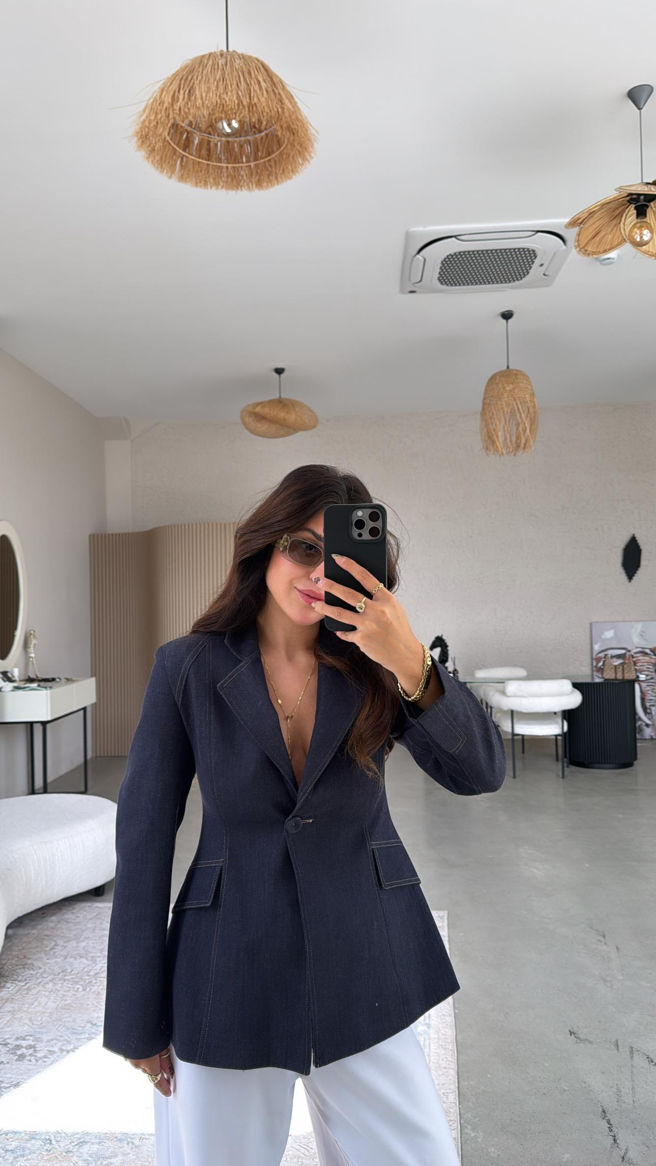 Astarlı Premium Jean Ceket