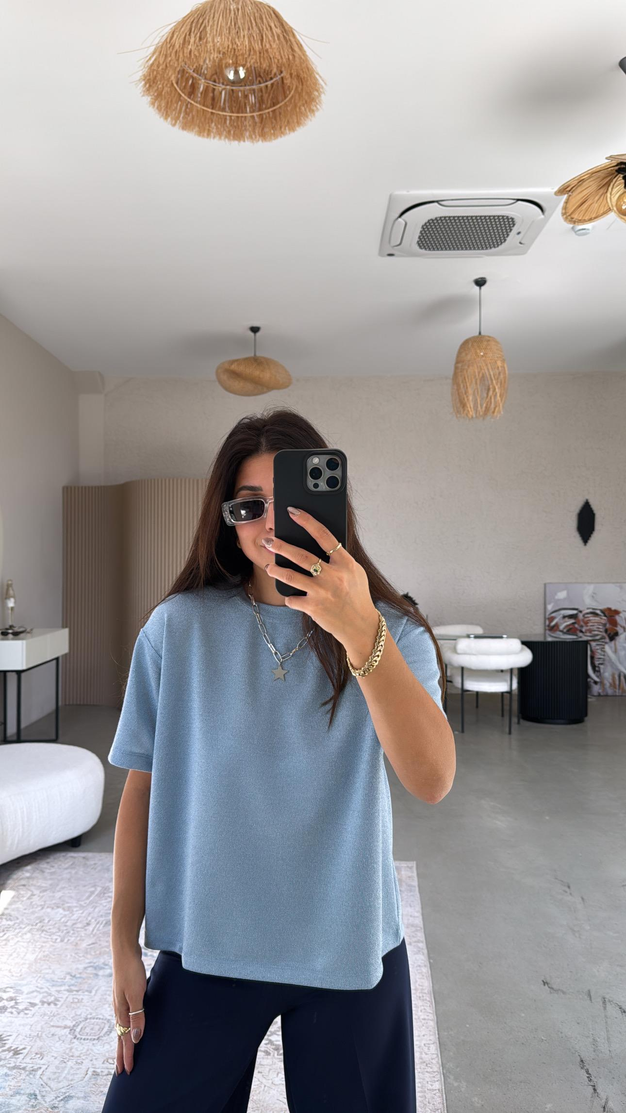 Bebe Mavi Simli Bluz