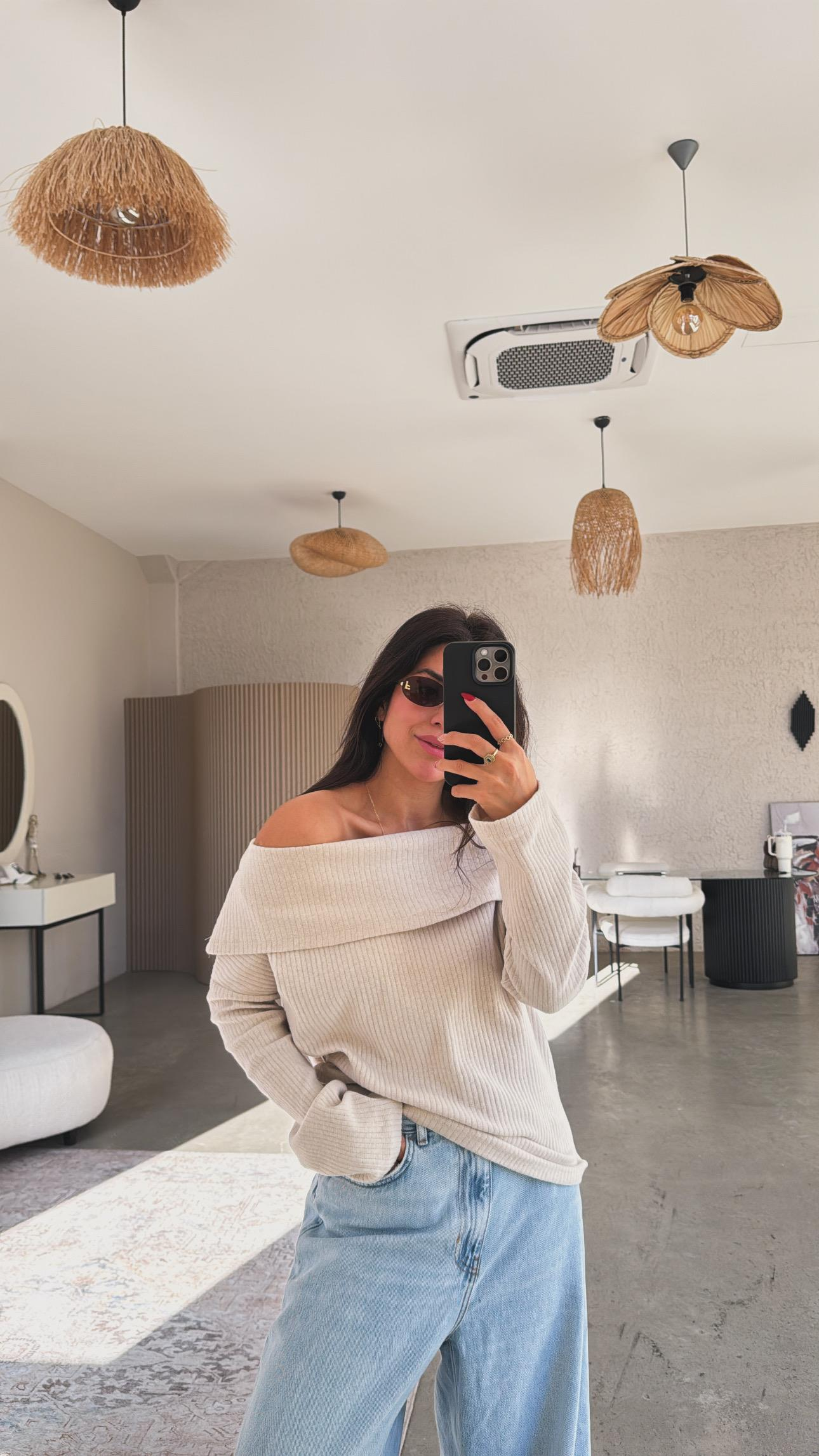 Bej Madonna Basic Bluz