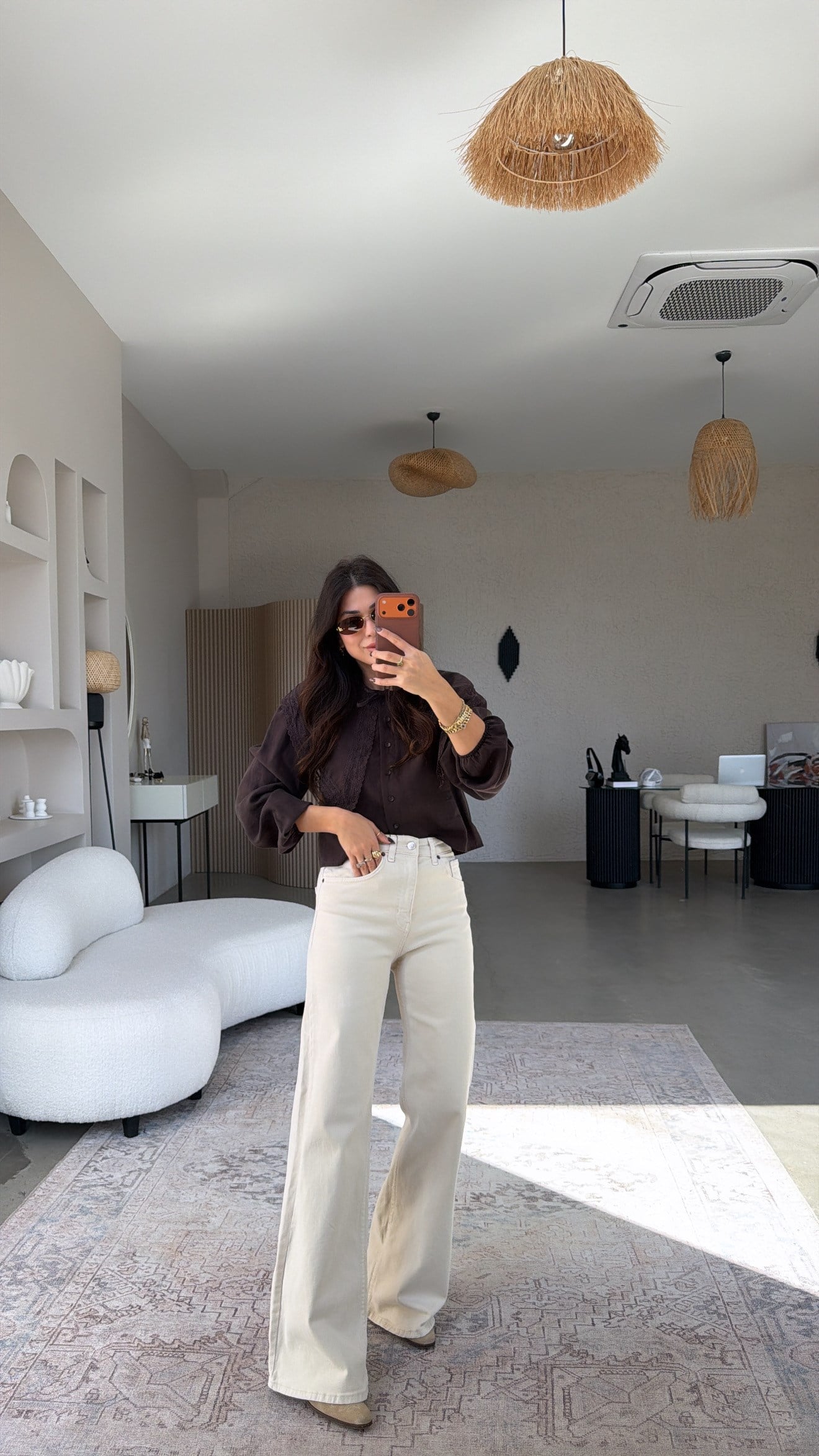 Bej Massi Push Up Destekli Orijinal Jean