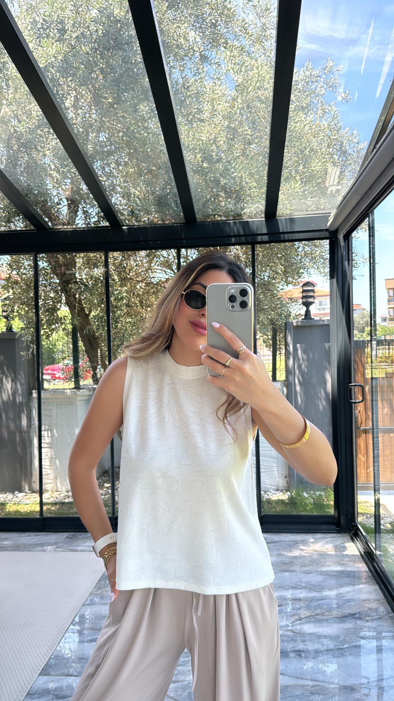 Bej Taşlı Massimo Bluz