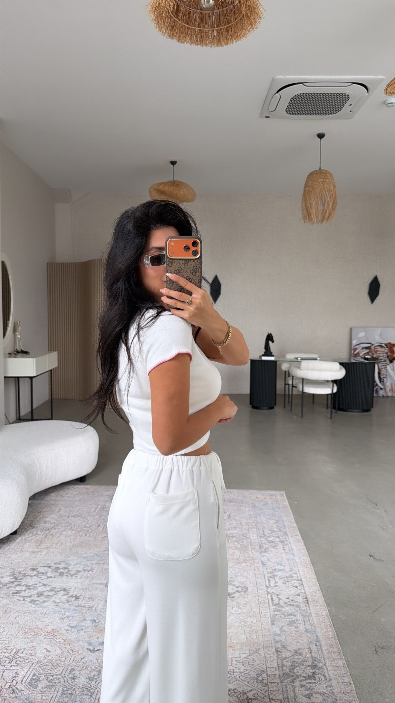 Beyaz Basic Modal Eşofman