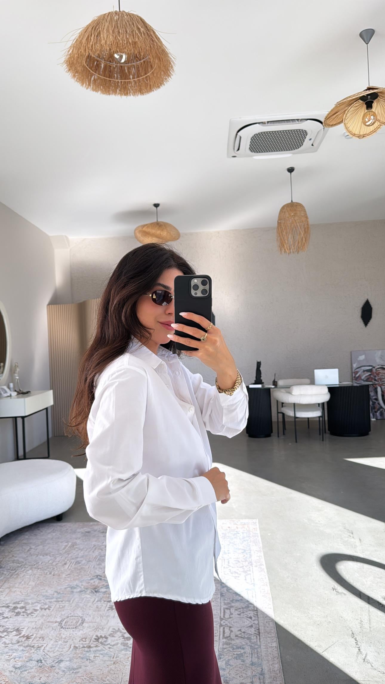 Beyaz Basic Poplin Gömlek