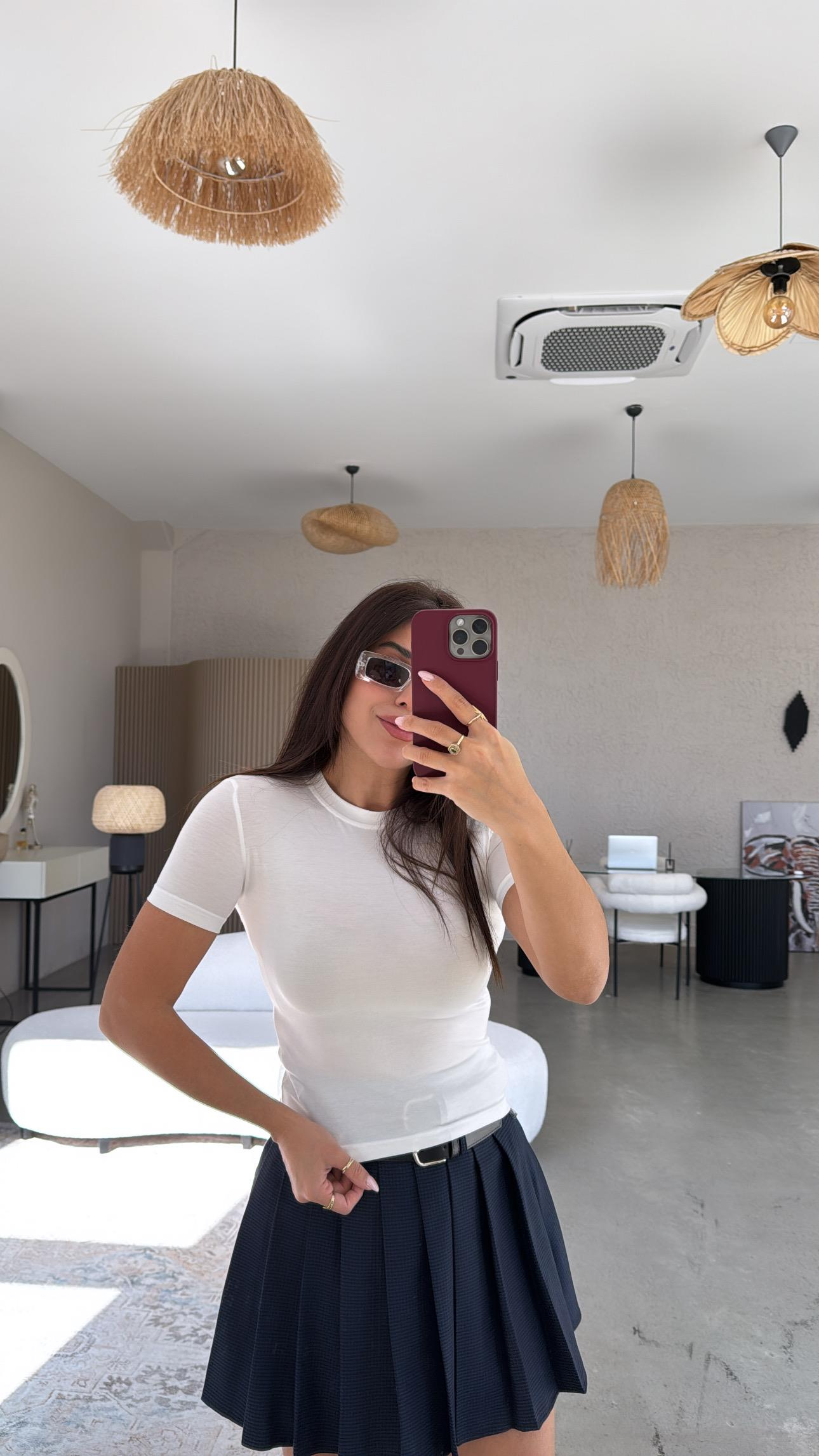 Beyaz Kısa Kollu Oys Basic