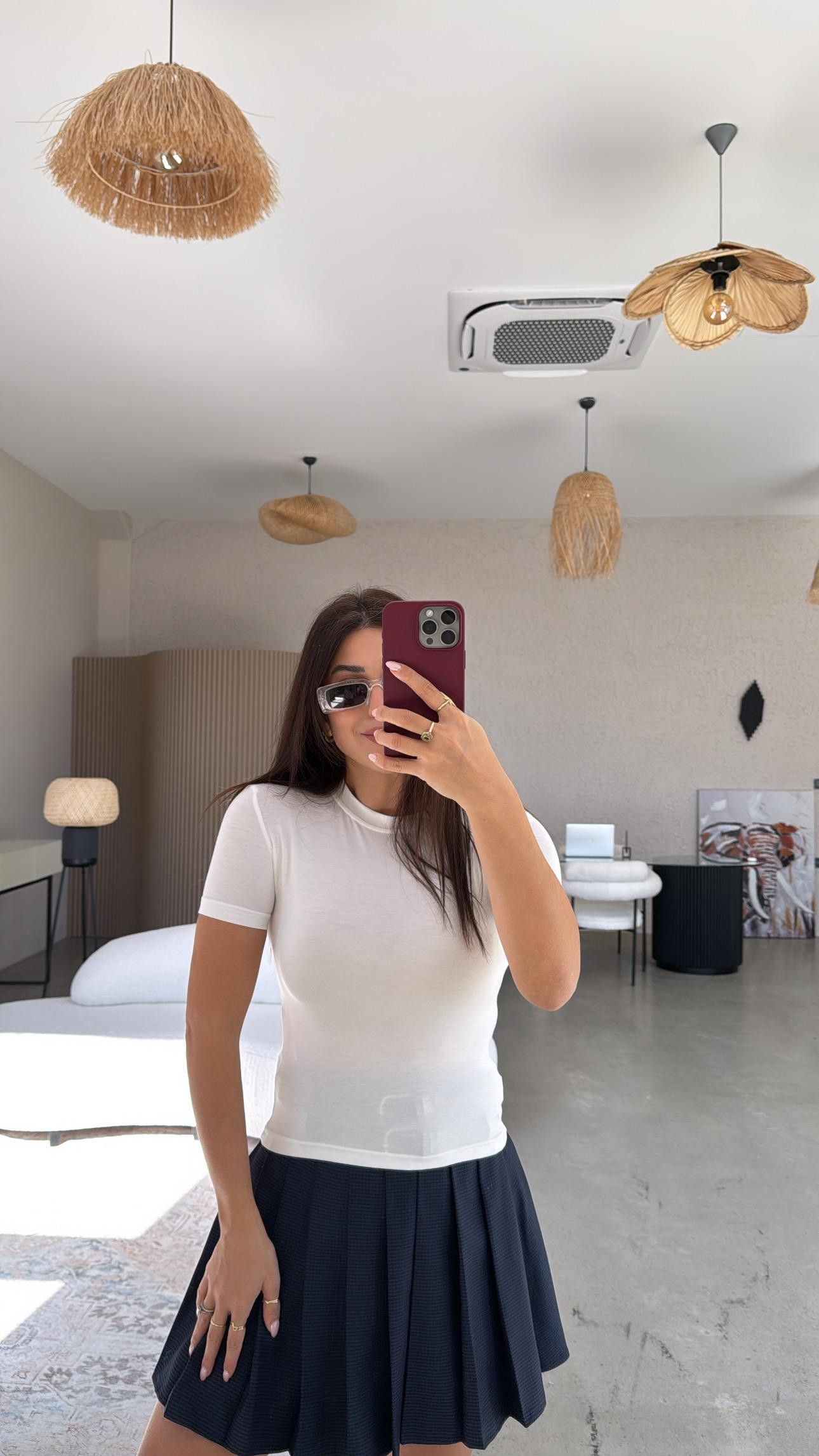 Beyaz Kısa Kollu Oys Basic