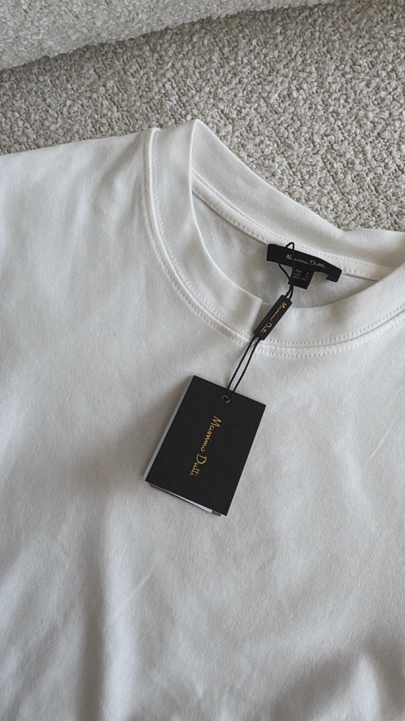 Beyaz Pamuk Massi Basic Tshirt