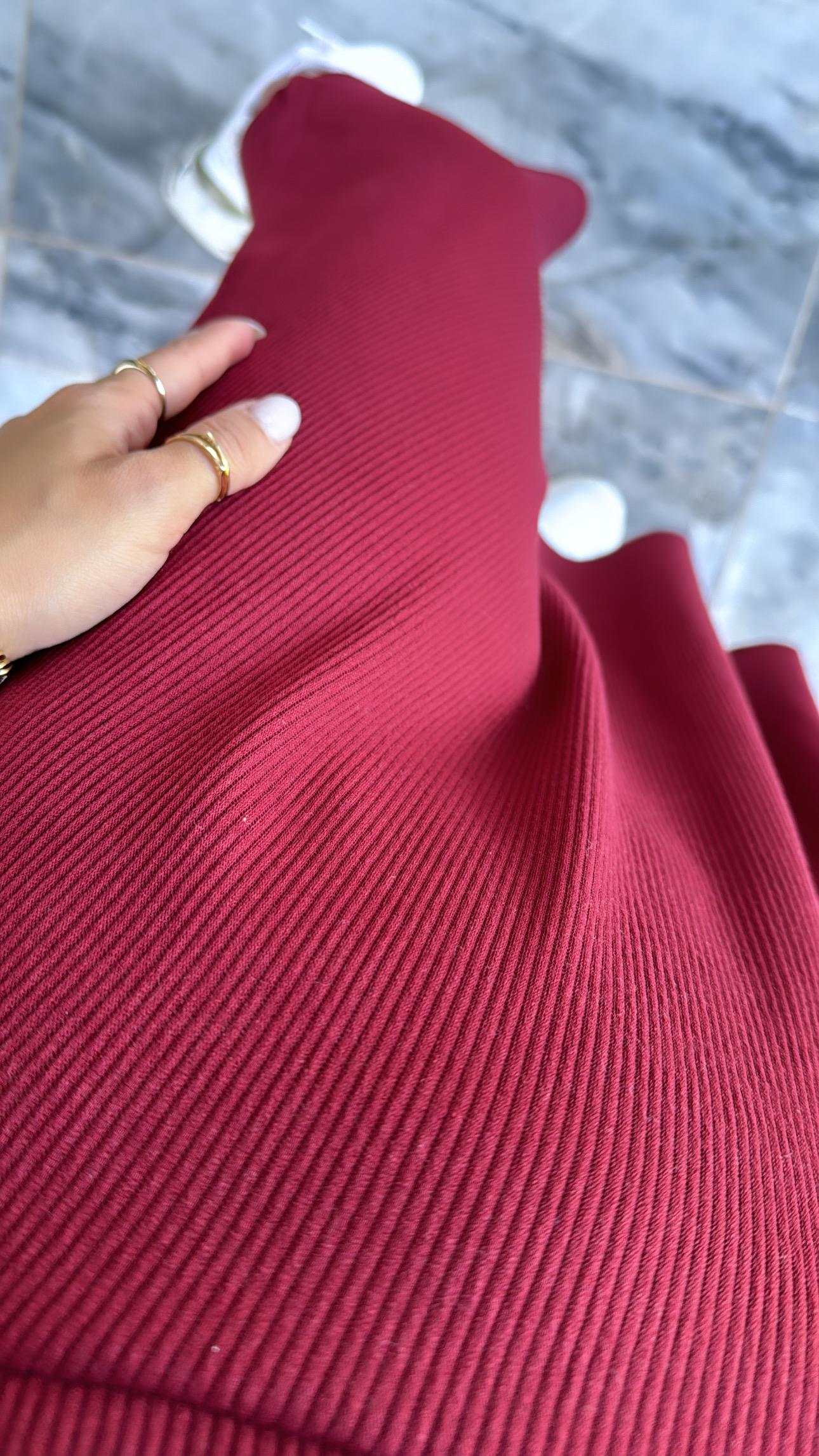 Bordo Kaşkorse Kiloş Etek