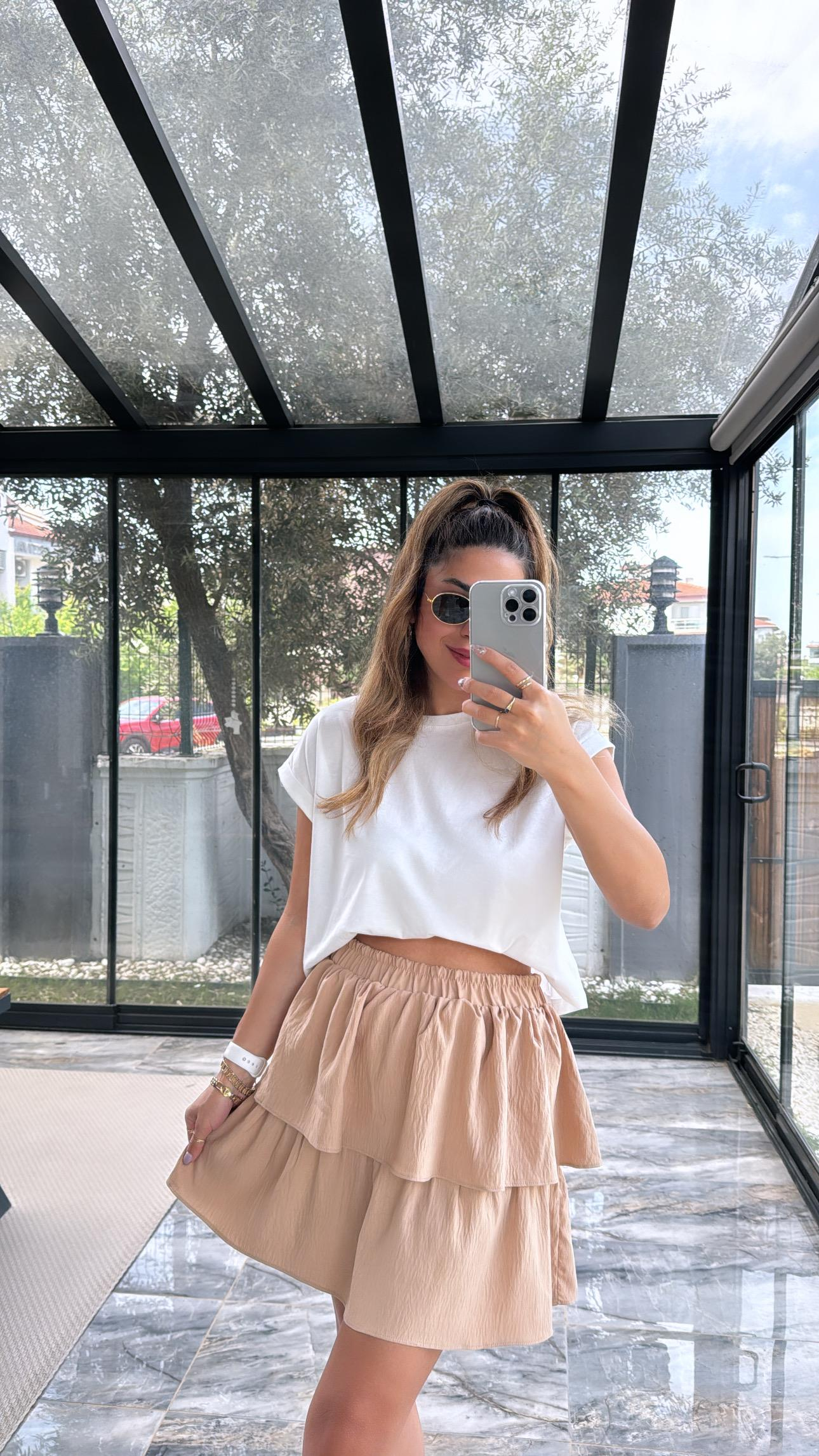 Camel Çift Kat Etek