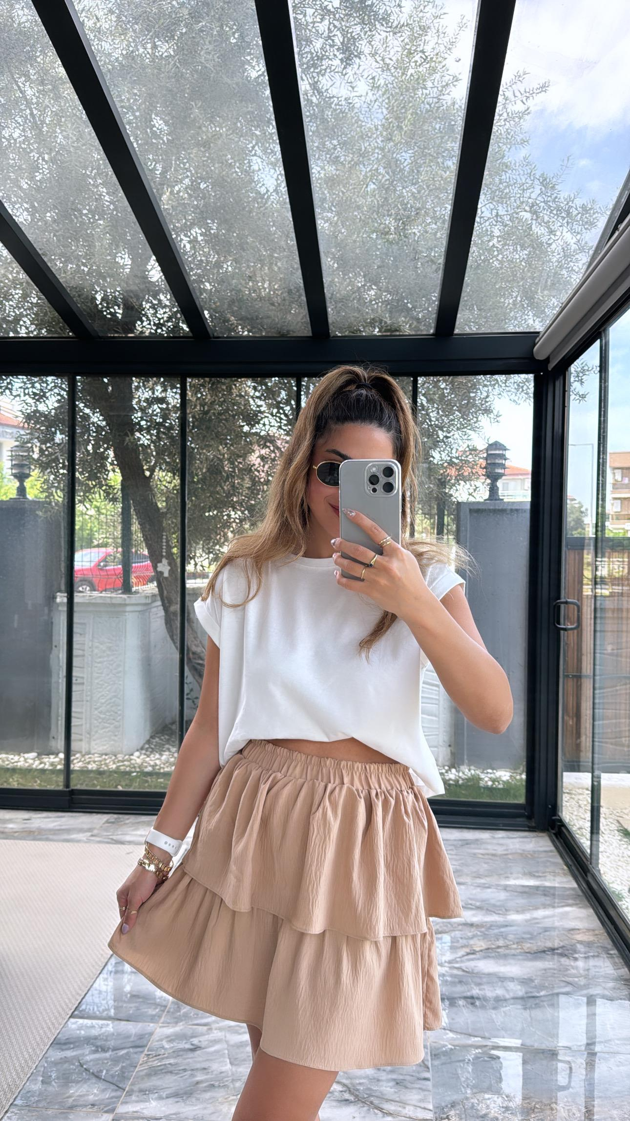 Camel Çift Kat Etek